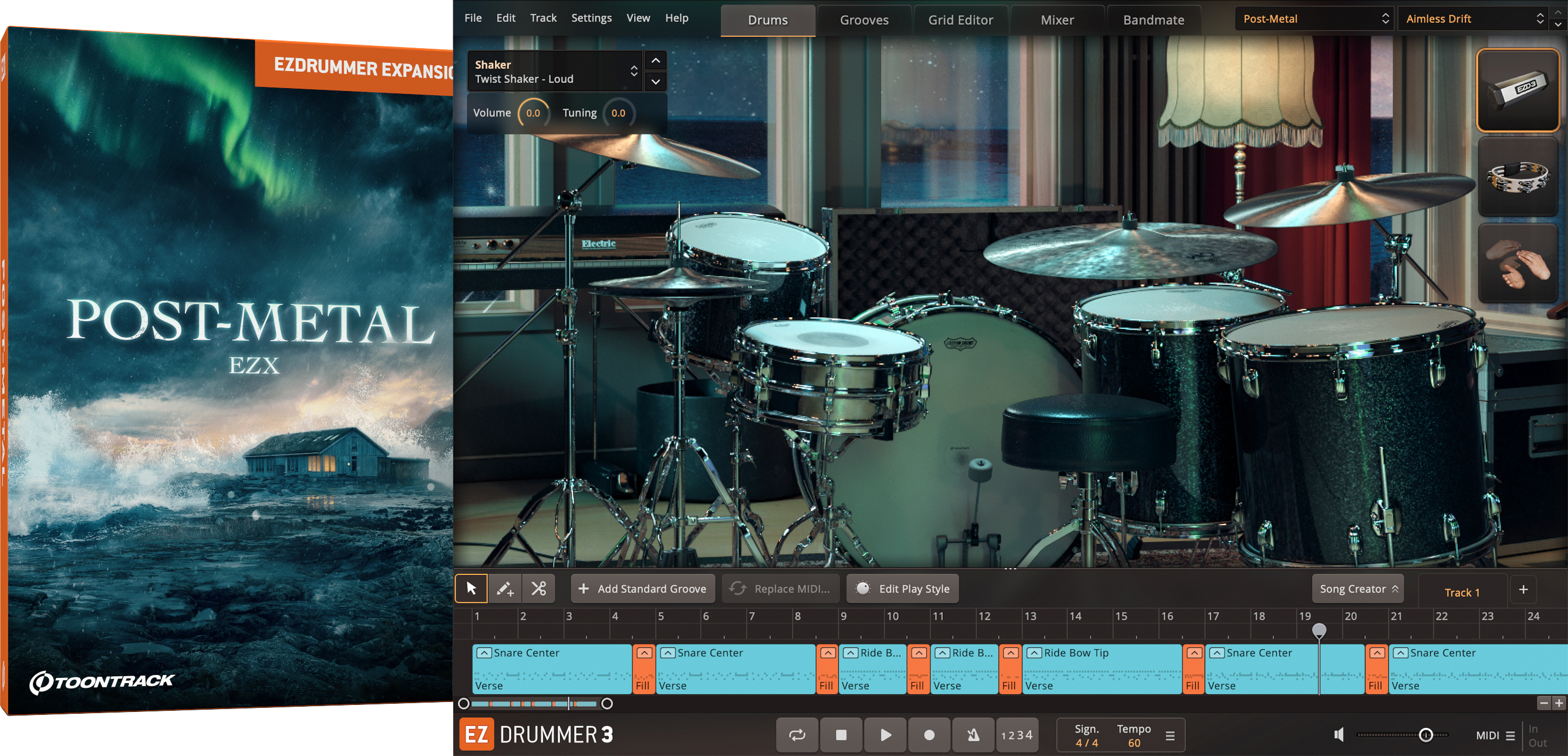 Toontrack Post-Metal EZX Sound Expansion | Sweetwater