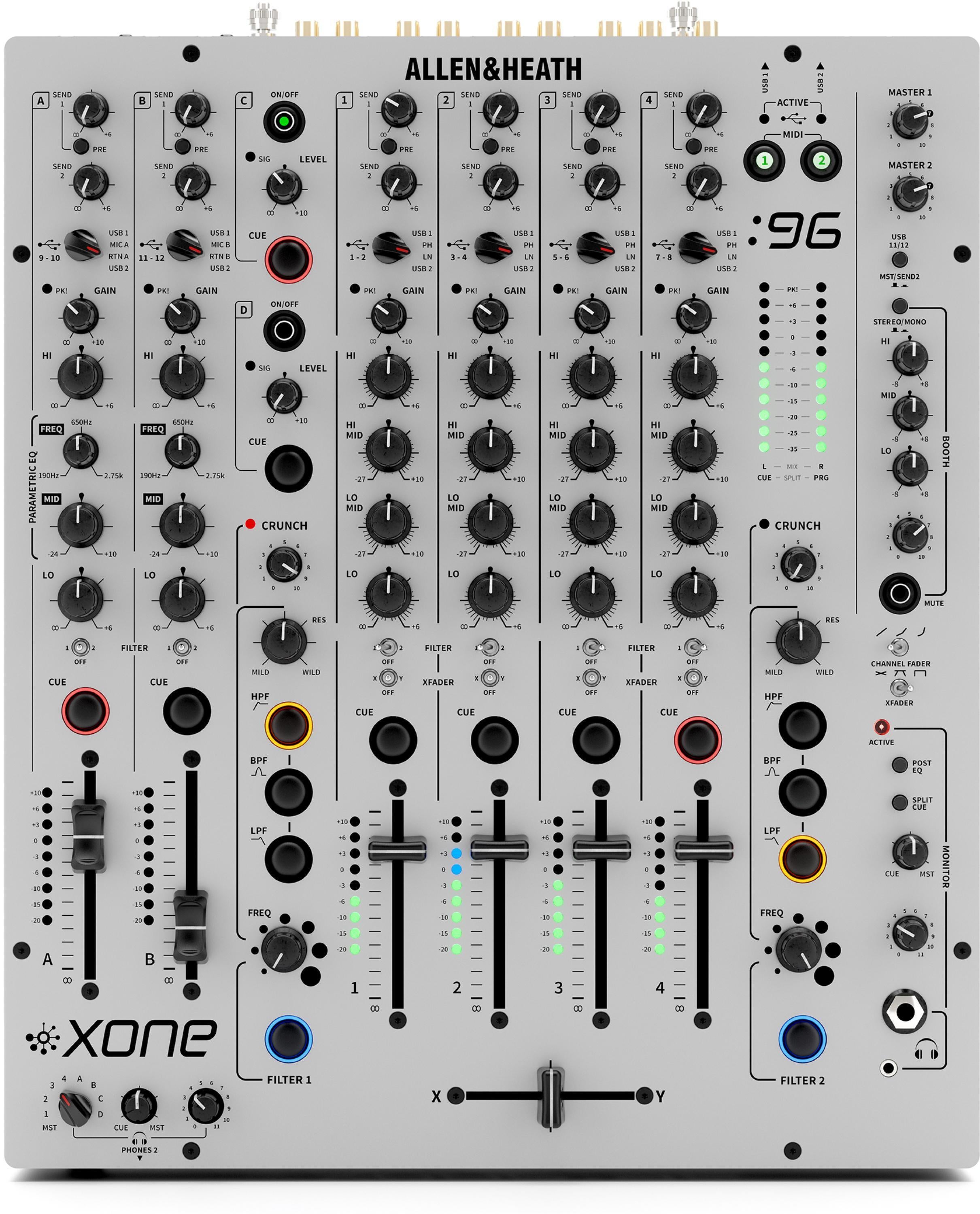 Allen & Heath Xone96 Analogue DJ Mixer with Audio Interface and 