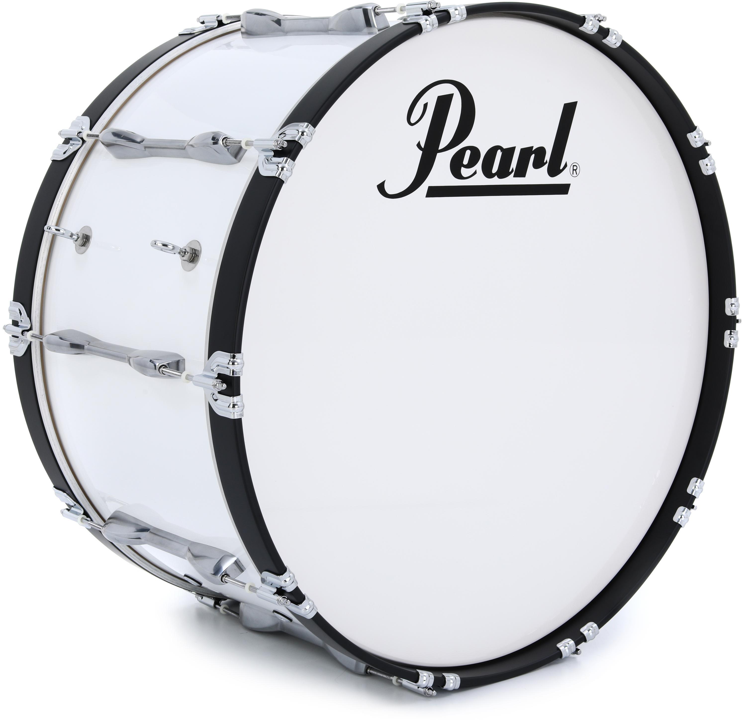 Pearl Finalist Marching Bass Drum - 26 x 14 inch - Pure White