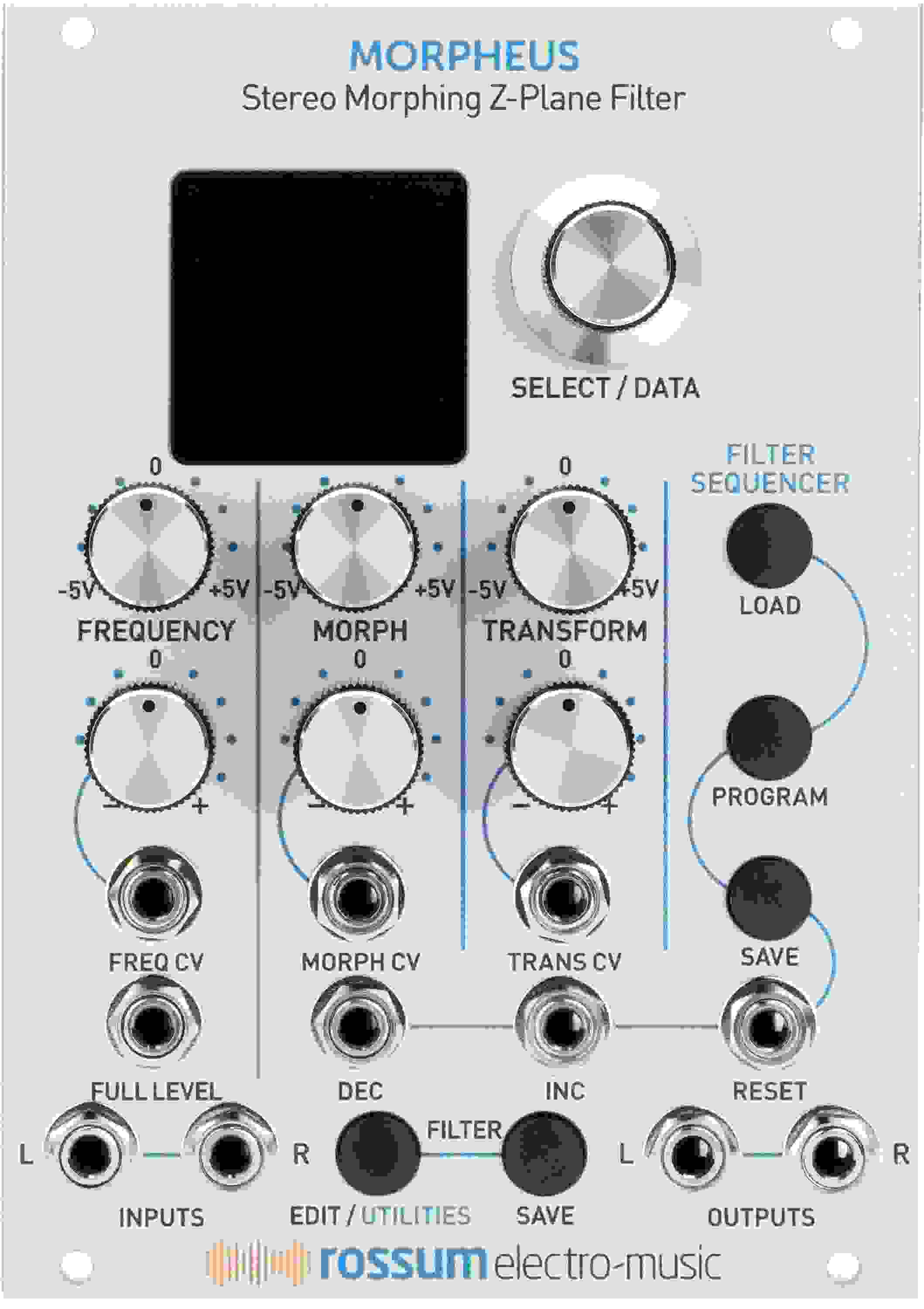 Rossum Electro-Music Morpheus Stereo Morphing Z-Plane Filter Eurorack Module - White