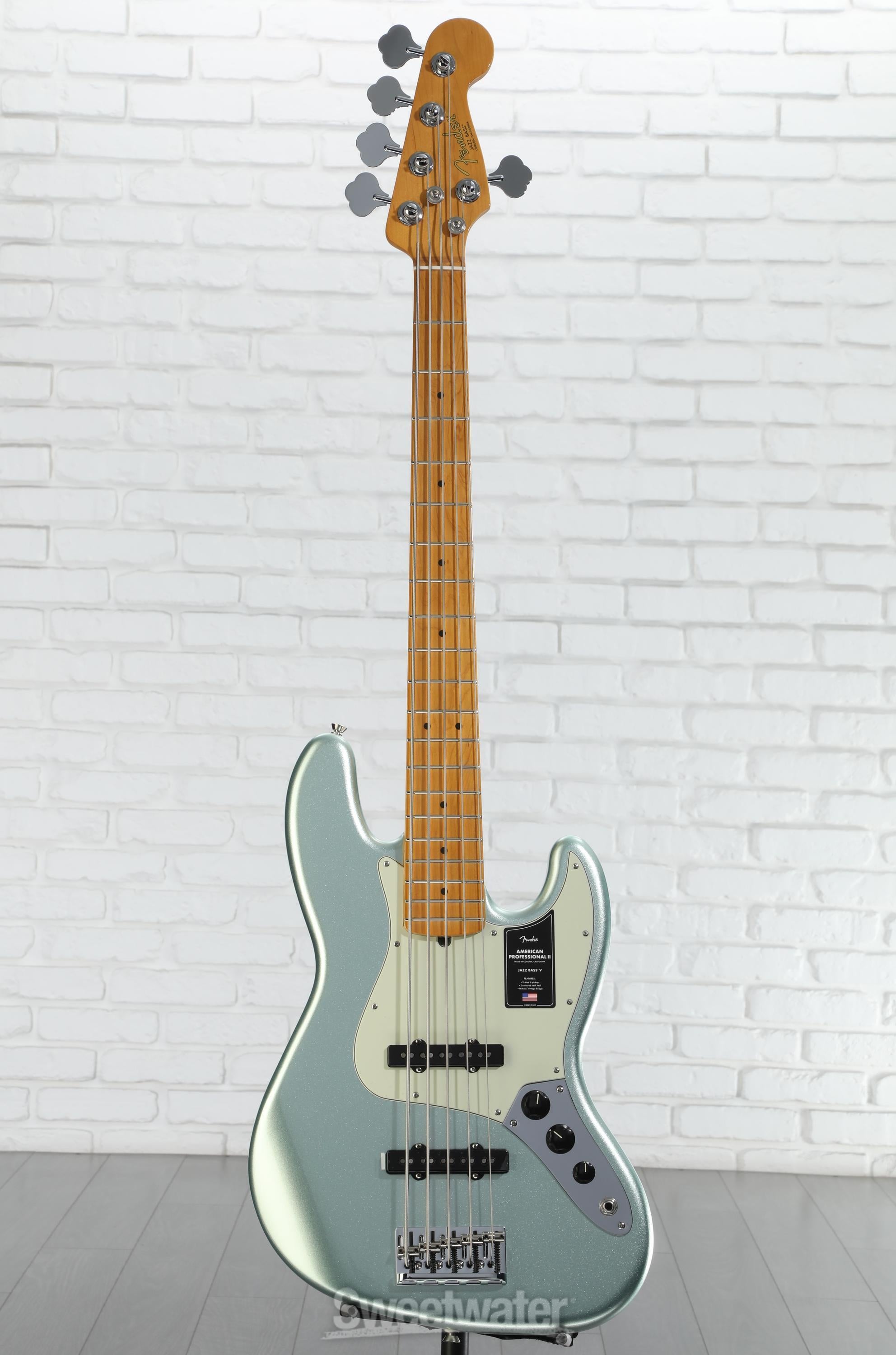 ベース Fender American Professiona Jazz Bass Fender American Professional II Jazz Bass V - Mystic Surf