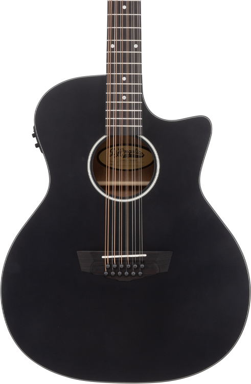 D'Angelico Premier Fulton LS 12-string Acoustic-electric Guitar - Matte Black