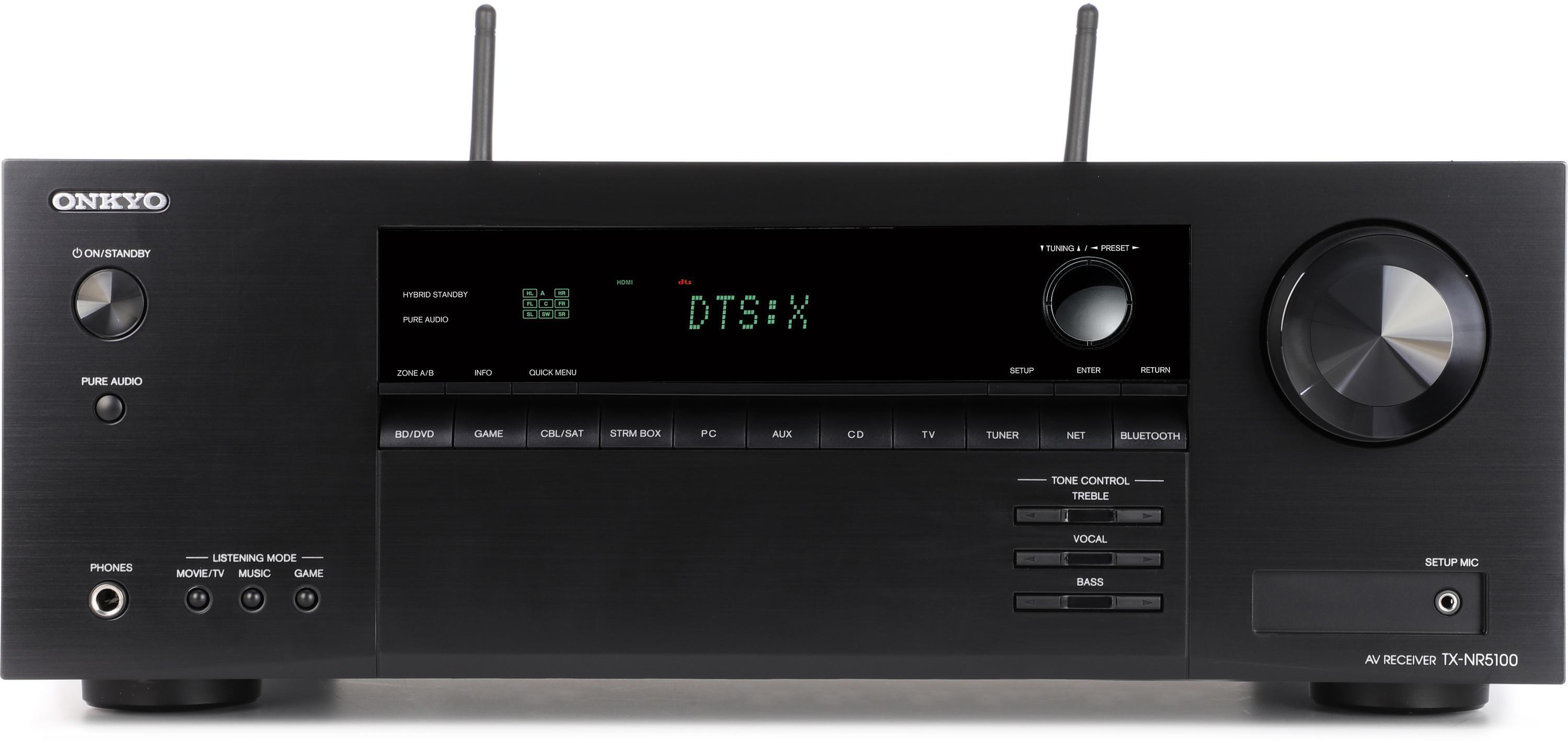 Onkyo TX-NR5100 80-watt 7.2-channel A/V Receiver | Sweetwater