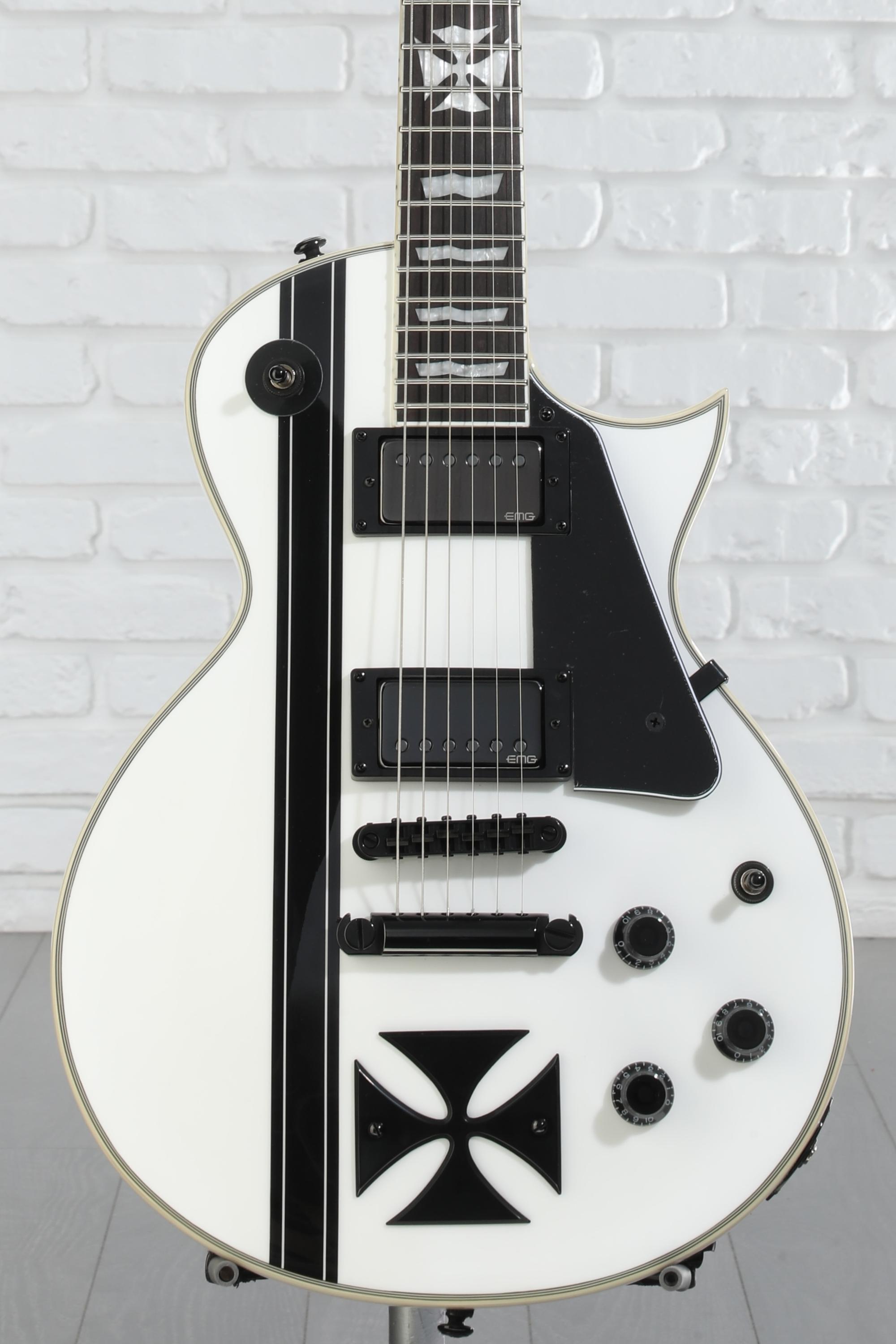Amazon.com: ESP LTD James Hetfield Iron Cross SW - Snow