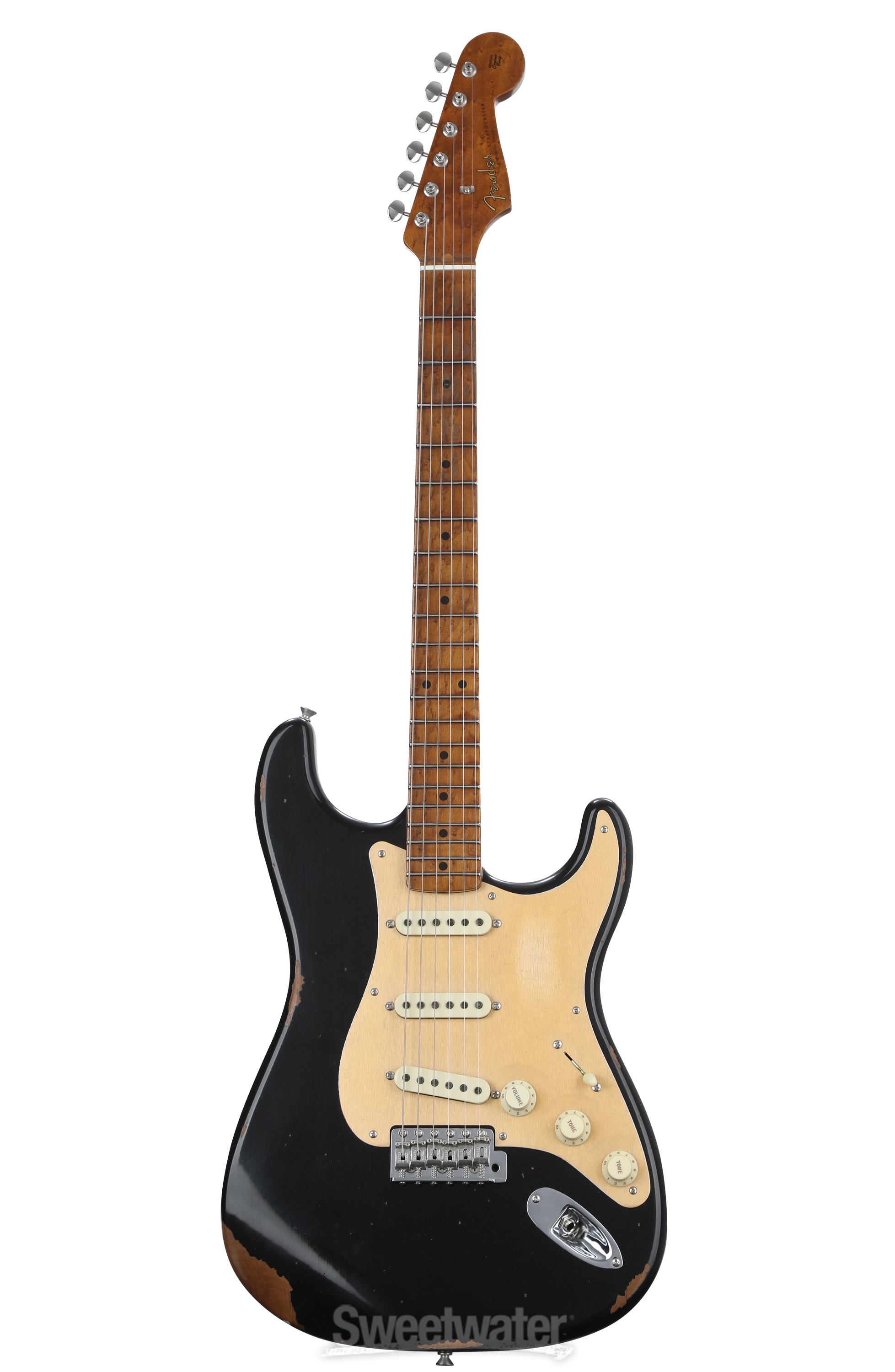 値下げ！Stratocaster Lacquer Relic Vintage Black Matching Head Stock ヴィンテージ レリック ストラト マッチングヘッド Fender Custom Shop Limited-edition Roasted \u002756 Stratocaster Relic