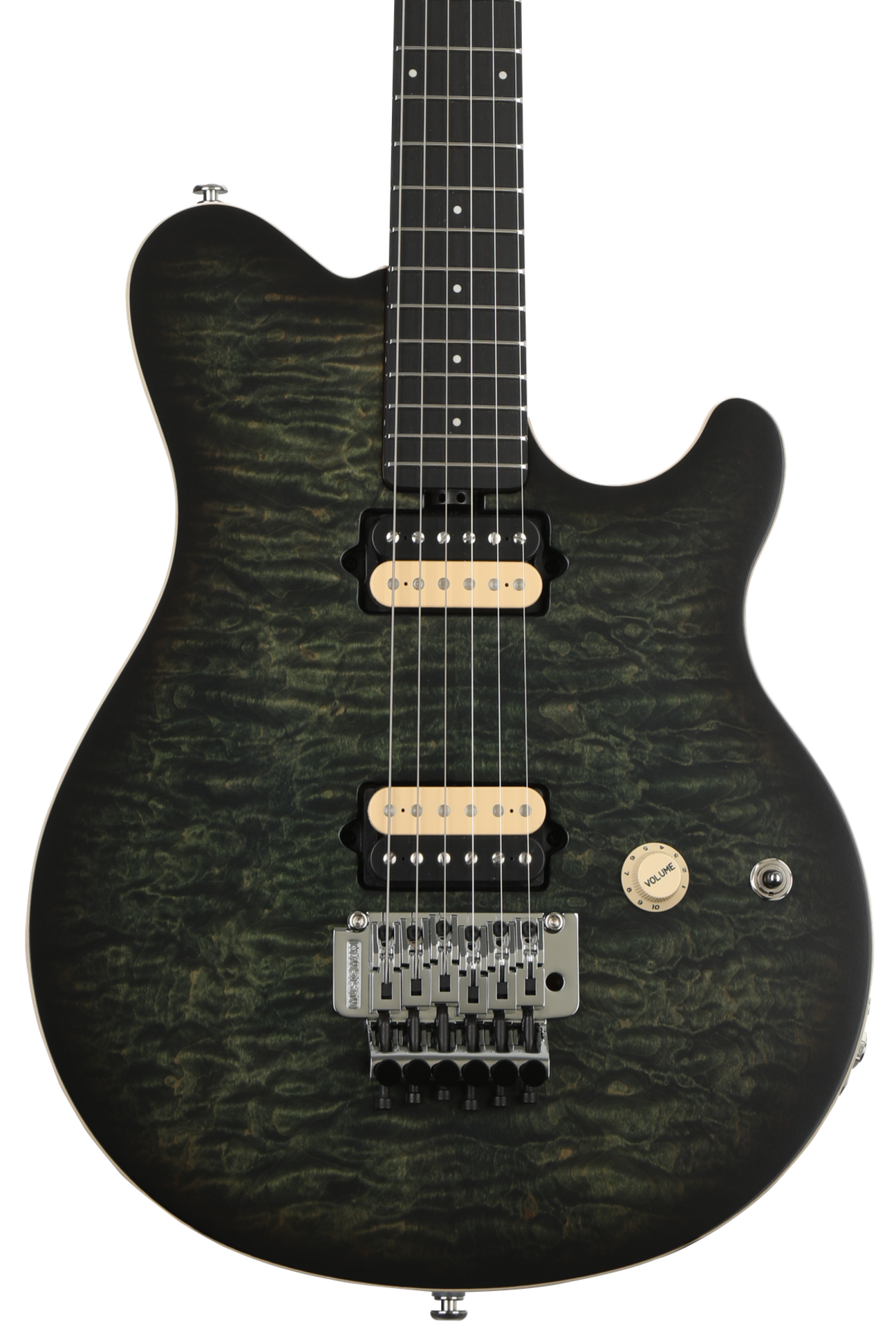 Ernie Ball Music Man BFR Axis - Predator Green Quilt | Sweetwater