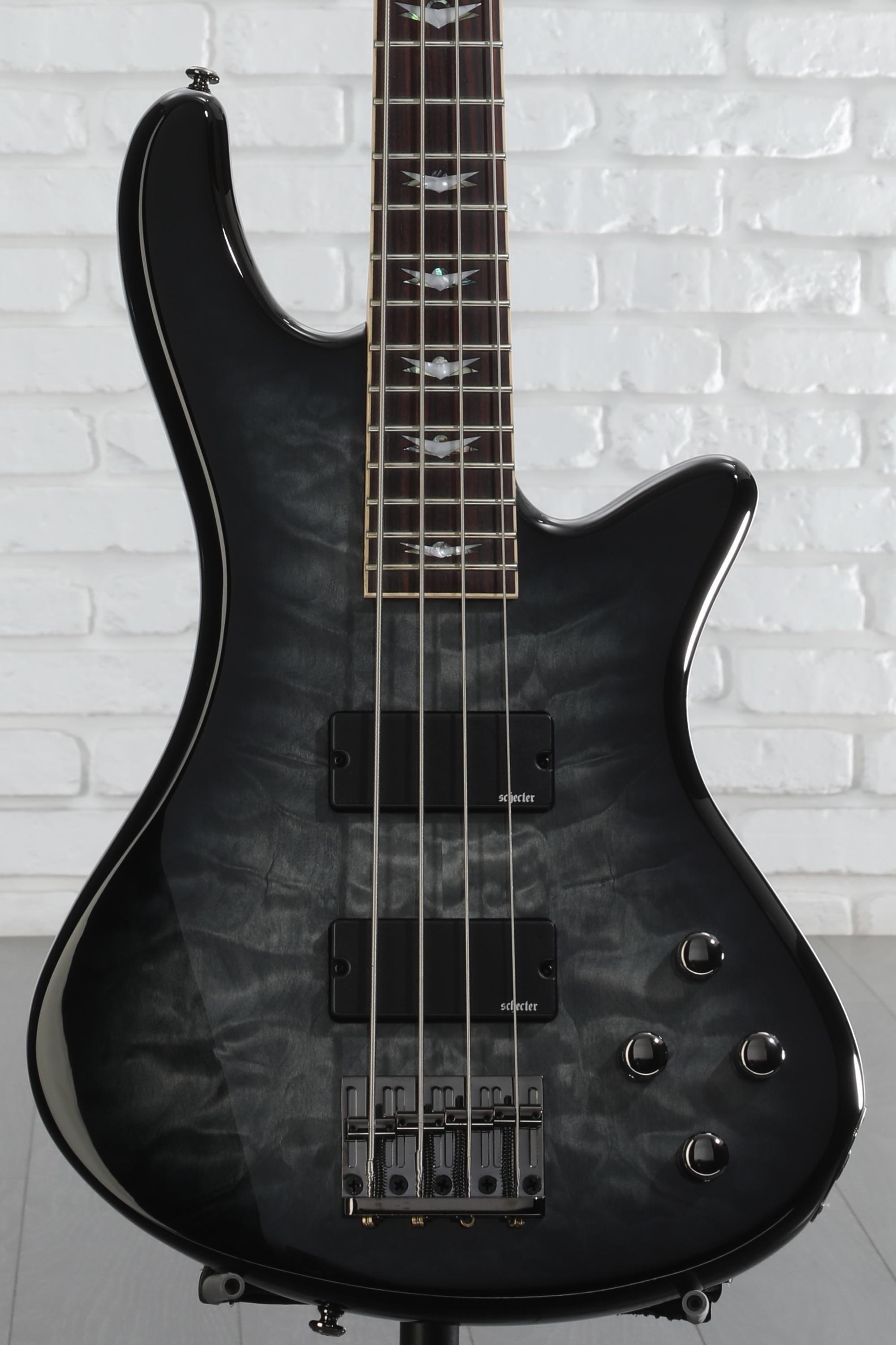 Schecter Stiletto Extreme 4 Bass Guitar - See-Thru Black
