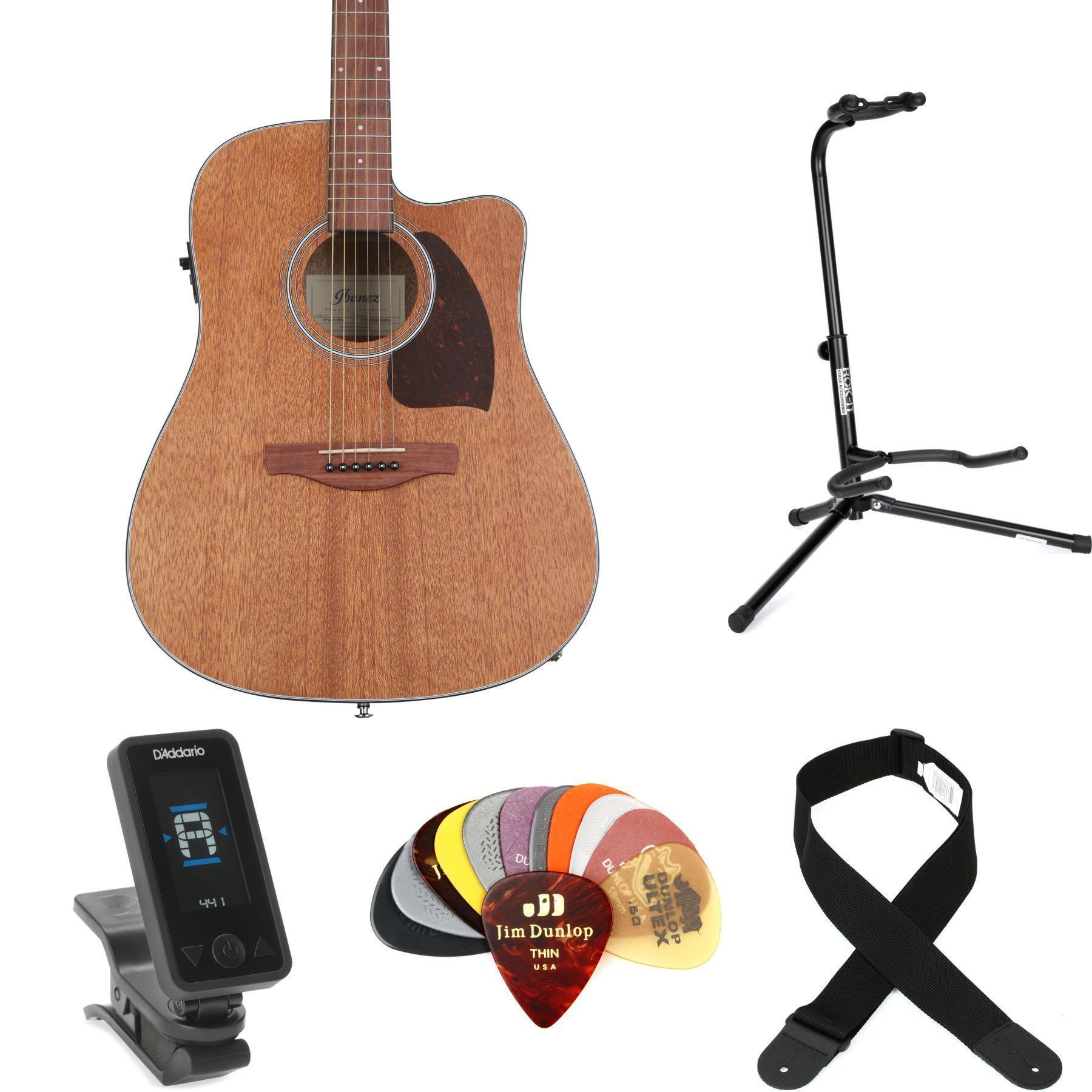 Photo of Ibanez PF54CE Acoustic-electric Guitar Essentials Bundle - Natural