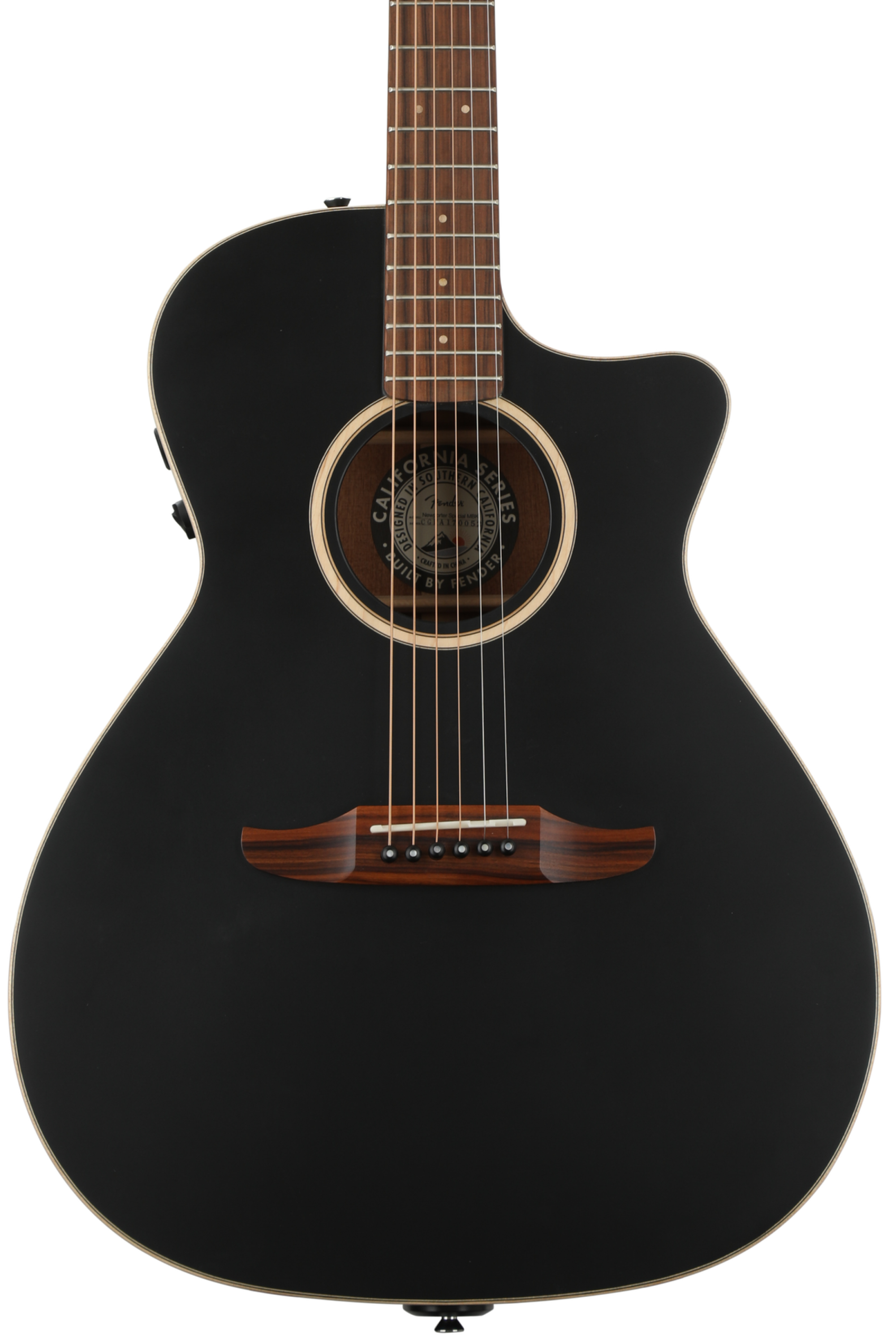 Fender Newporter Special Acoustic-Electric - Matte Black | Sweetwater