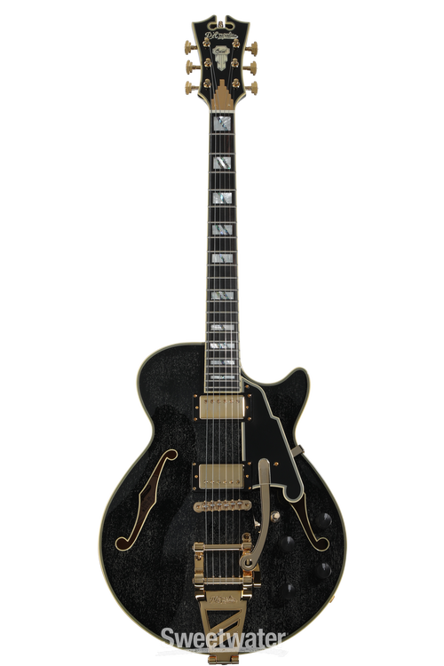 D'Angelico Excel SS Semi-hollowbody Electric Guitar - Black Dog