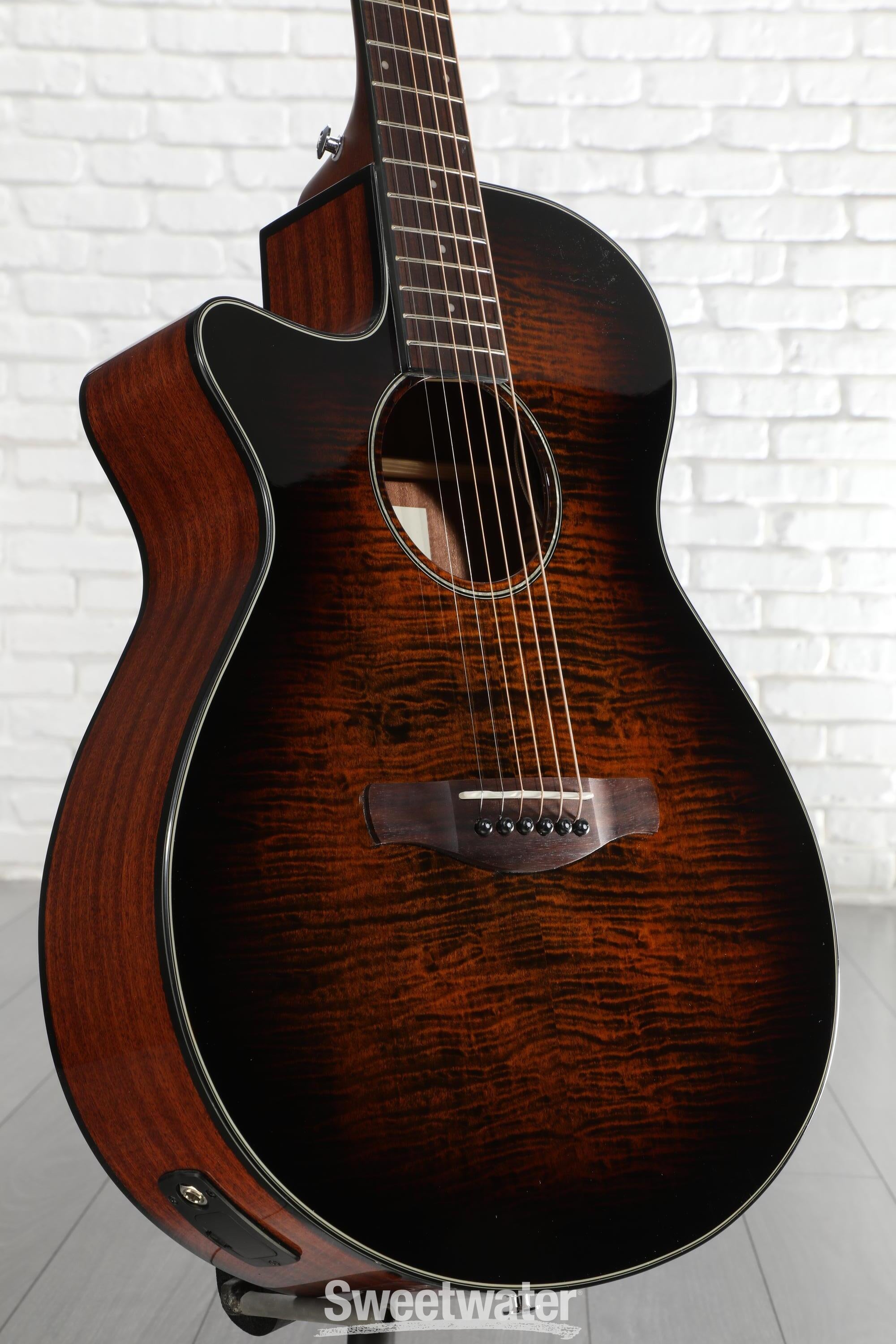 Photo of Ibanez AEG70L Left-Handed Acoustic-Electric Guitar - Tiger Burst High Gloss