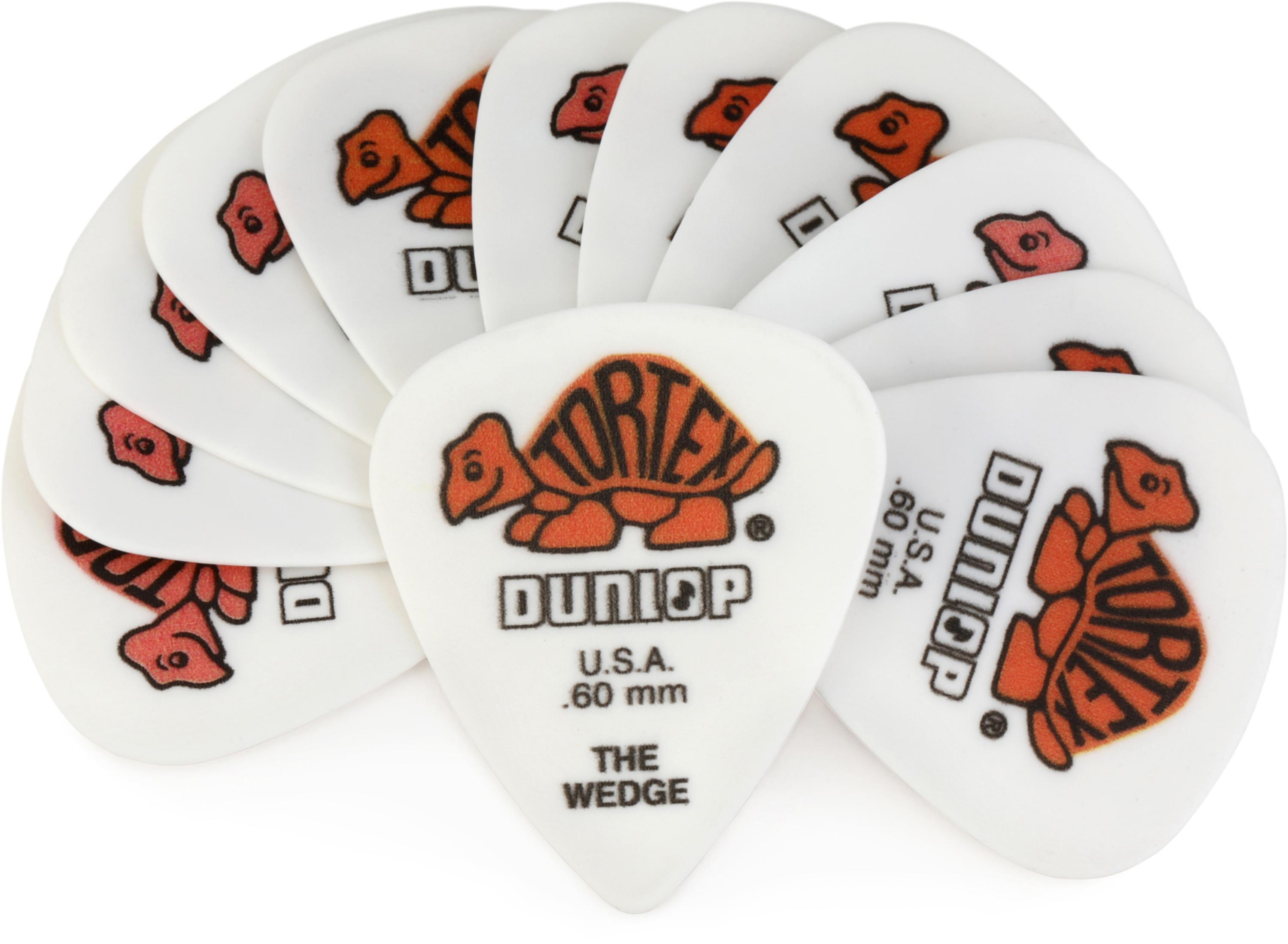 Dunlop Tortex Wedge Guitar Picks - .60mm, Orange, 12-pack | Sweetwater