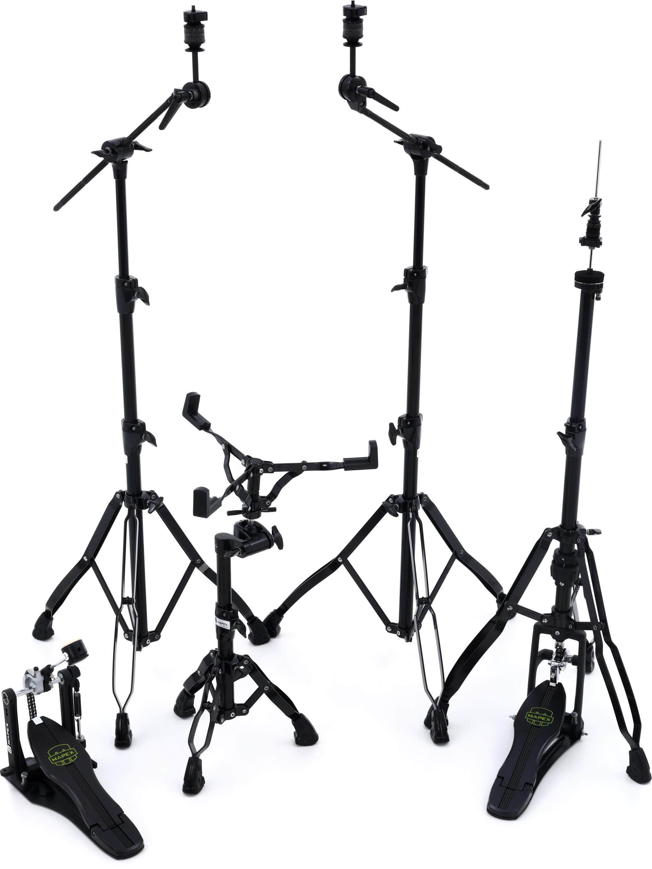 Mapex HP8005EB 5-piece Armory Series Hardware Pack with Single Pedal -  Black Plated