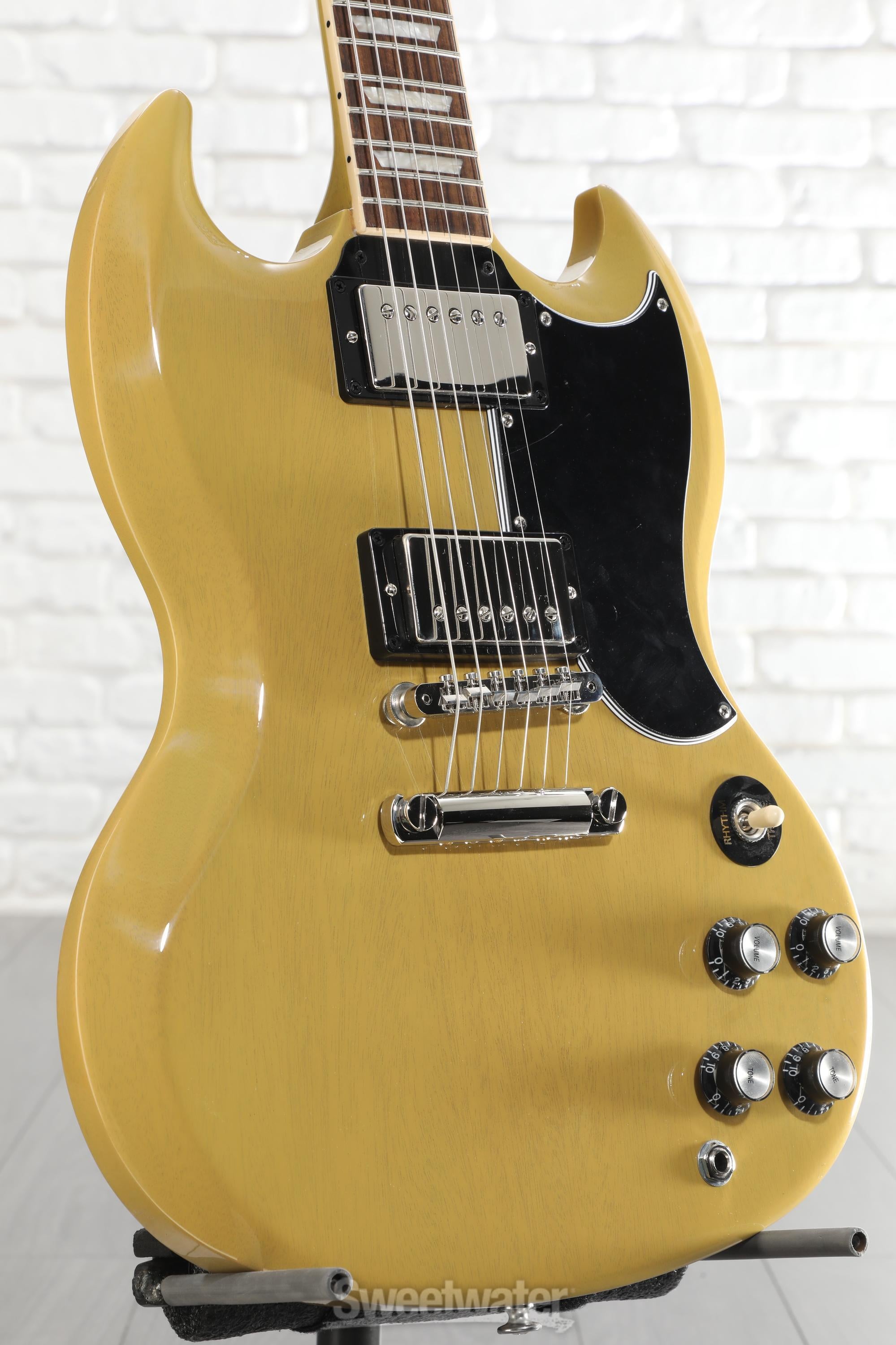 Gibson ギブソン SG Standard 61 TV Yellow Gibson SG Standard '61 Electric Guitar - TV Yellow | Sweetwater