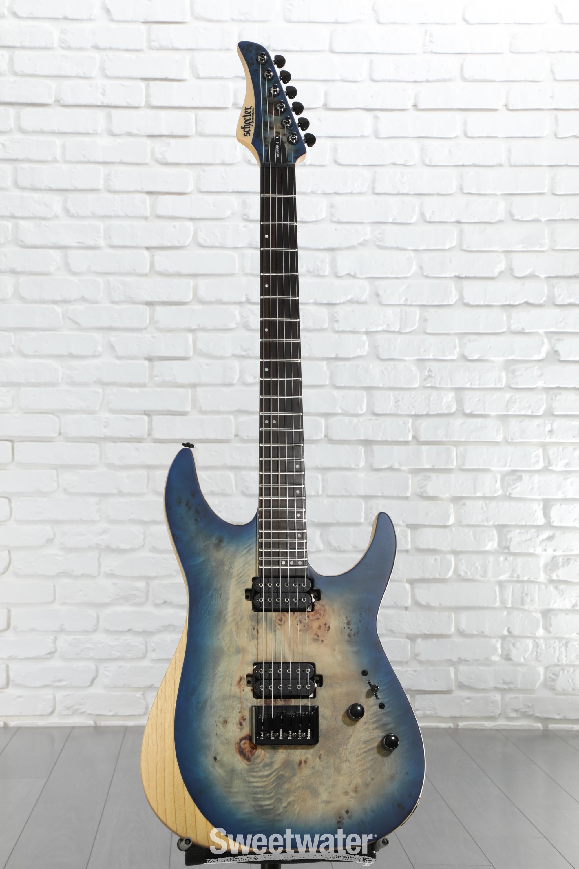 Schecter Reaper-6 Electric Guitar - Satin Sky Burst | Sweetwater
