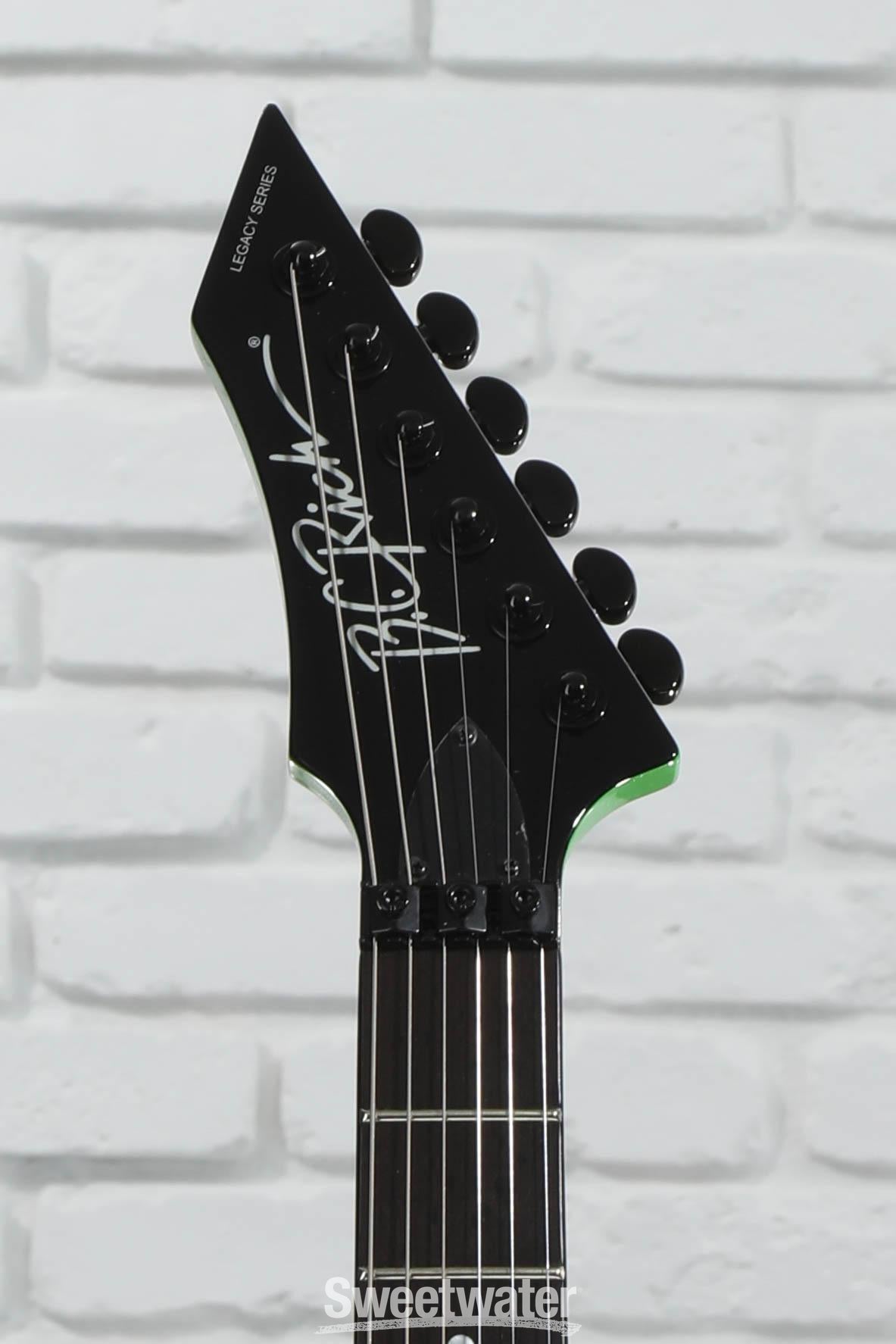 B.C. Rich Warlock Legacy Electric Guitar - Green Pearl, Floyd Rose