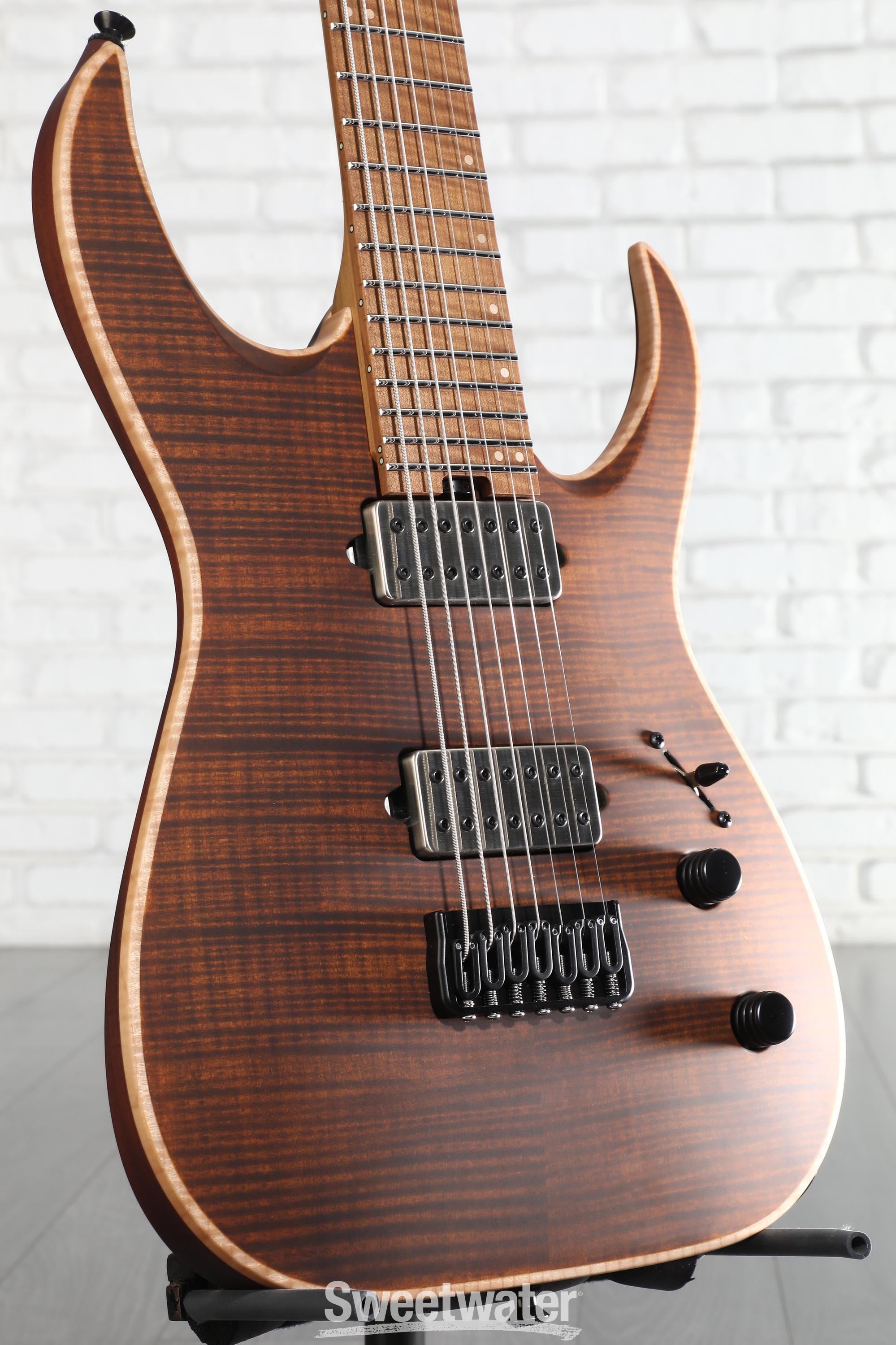 Photo of Jackson USA Misha Mansoor Signature Juggernaut HT7 - Satin Amber Tiger Eye