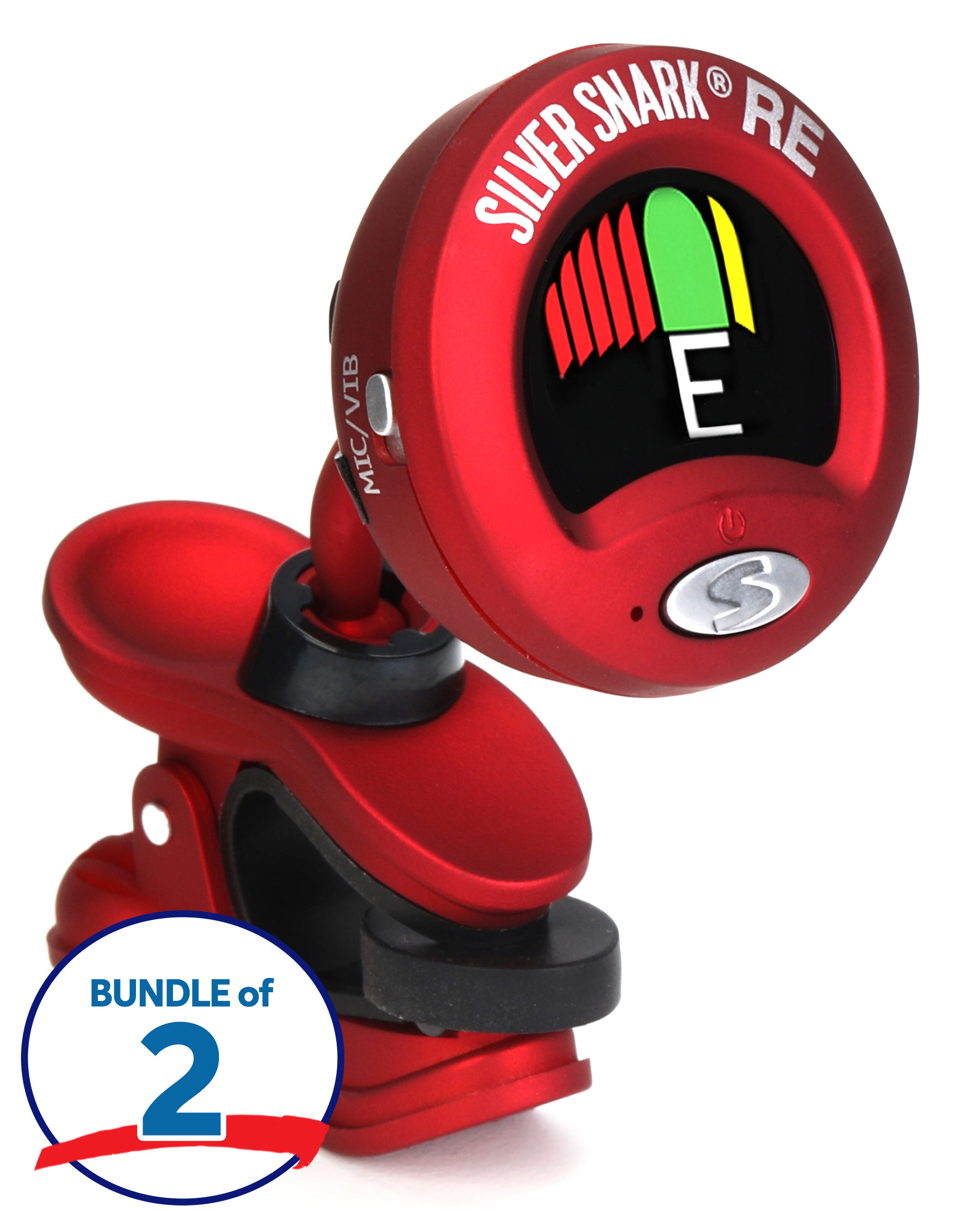 Snark Silver Snark Chromatic Tuner - Red (2-pack)