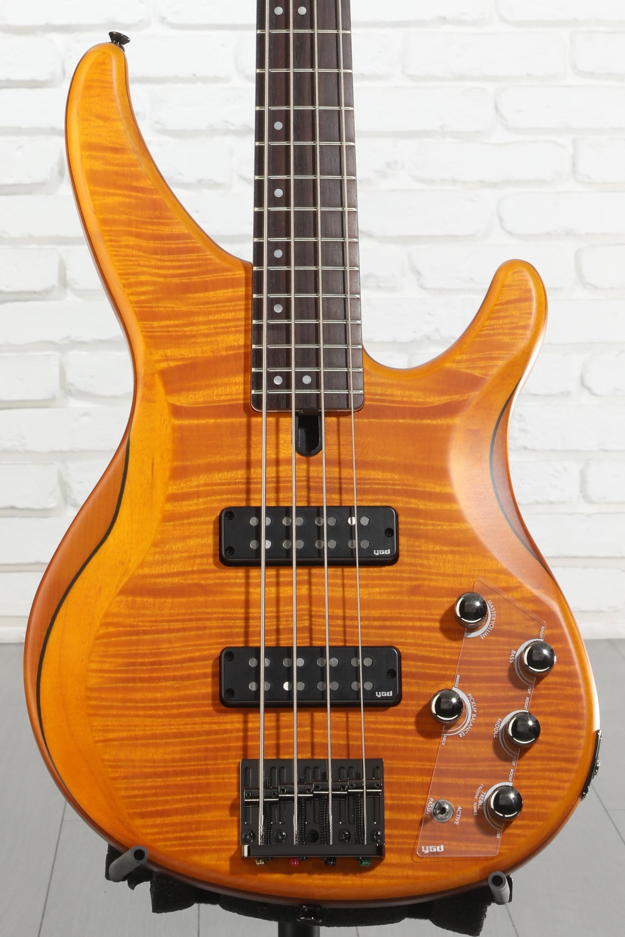 Yamaha TRBX604FM 4-string Bass Guitar - Matte Amber | Sweetwater