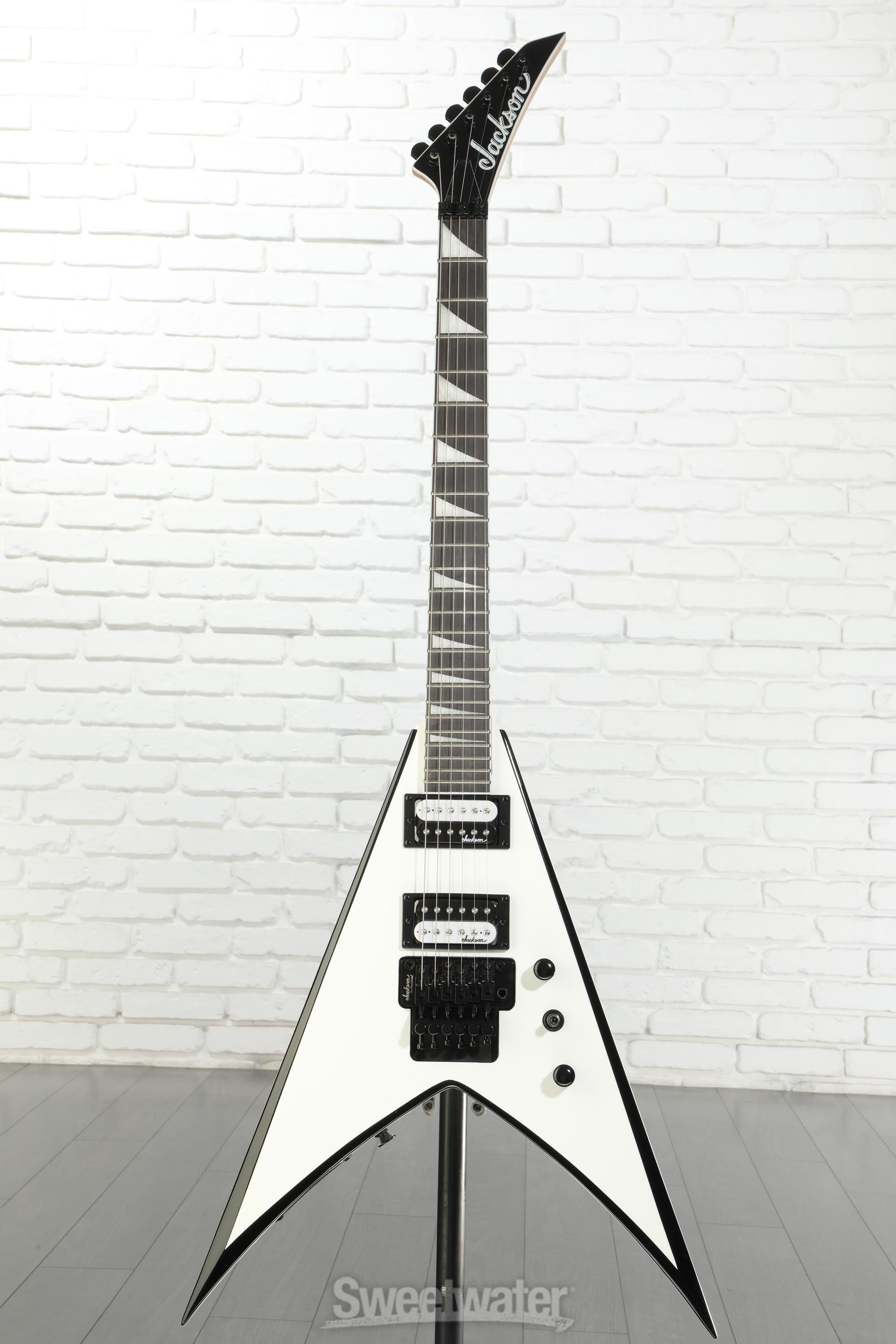Jackson JS Series King V JS32 - White with Black Bevels | Sweetwater
