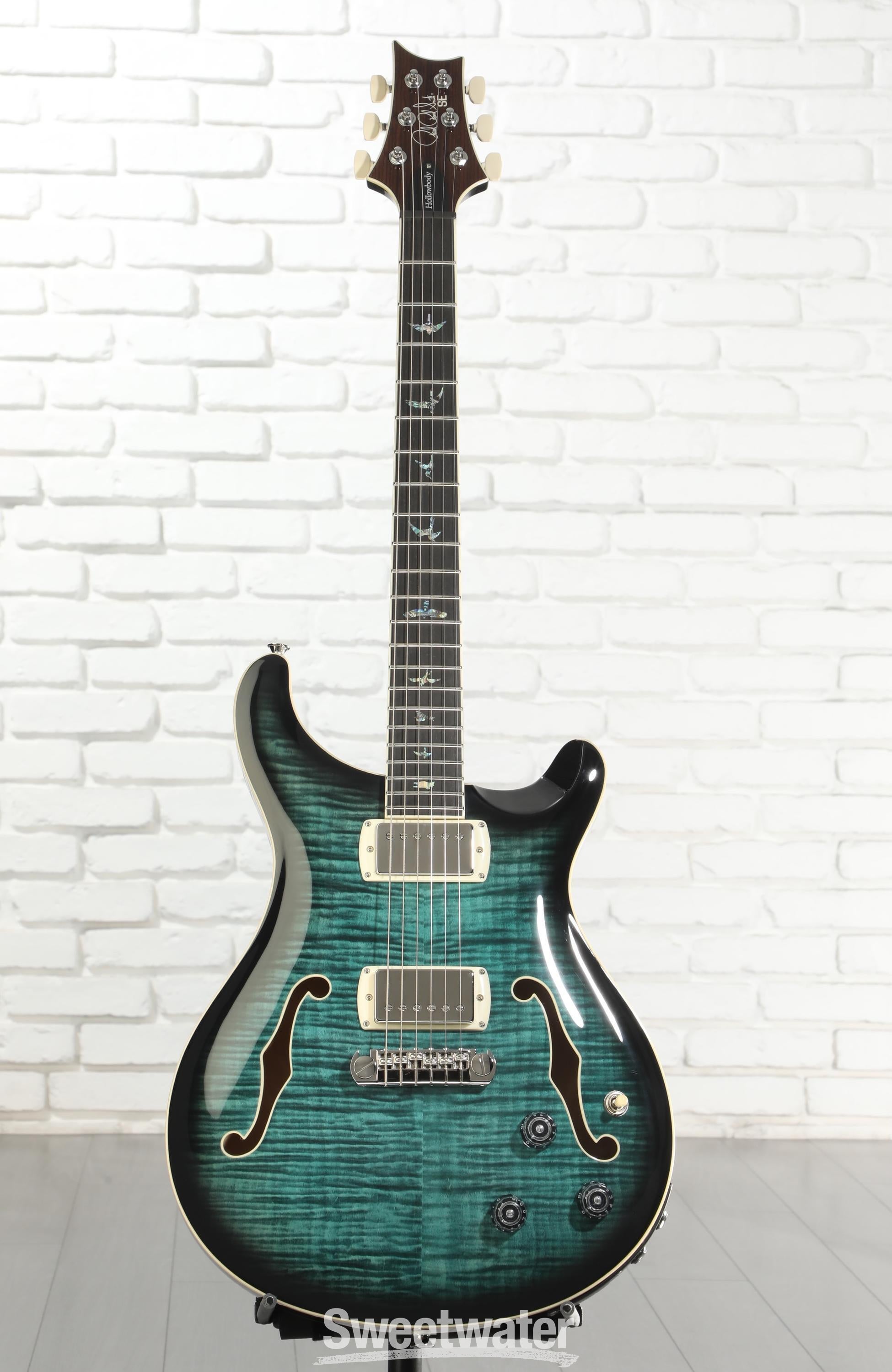 PRS SE Hollowbody II Piezo Electric Guitar - Peacock Blue | Sweetwater