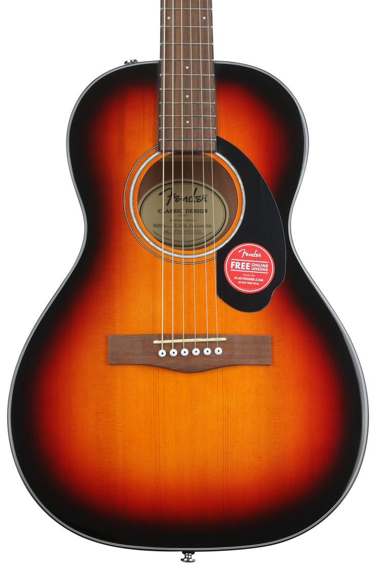 Fender CP-60S Parlor Acoustic Guitar - Sunburst | Sweetwater