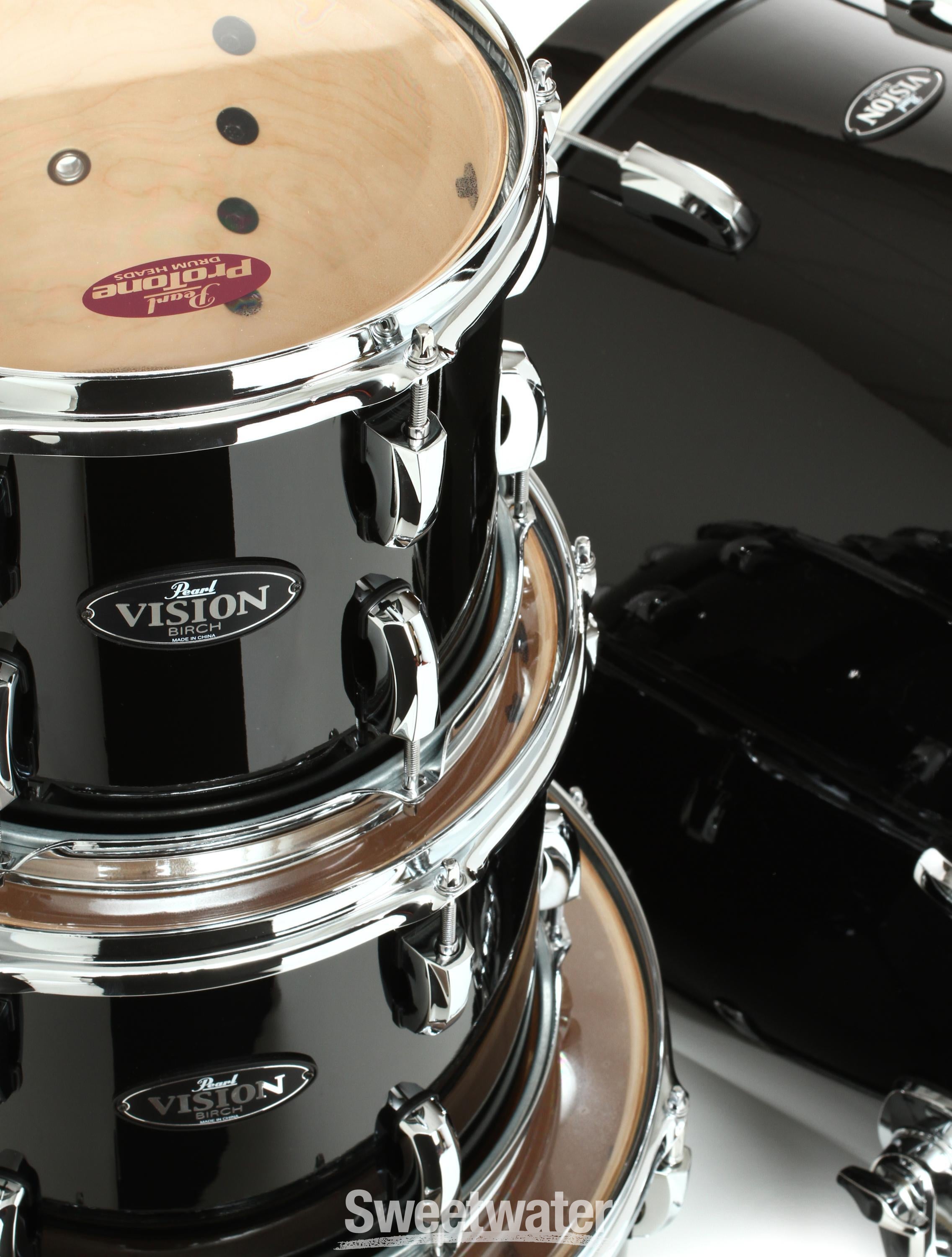 Pearl Vision Birch VBL 5-Piece Shell Pack - Black Ice | Sweetwater