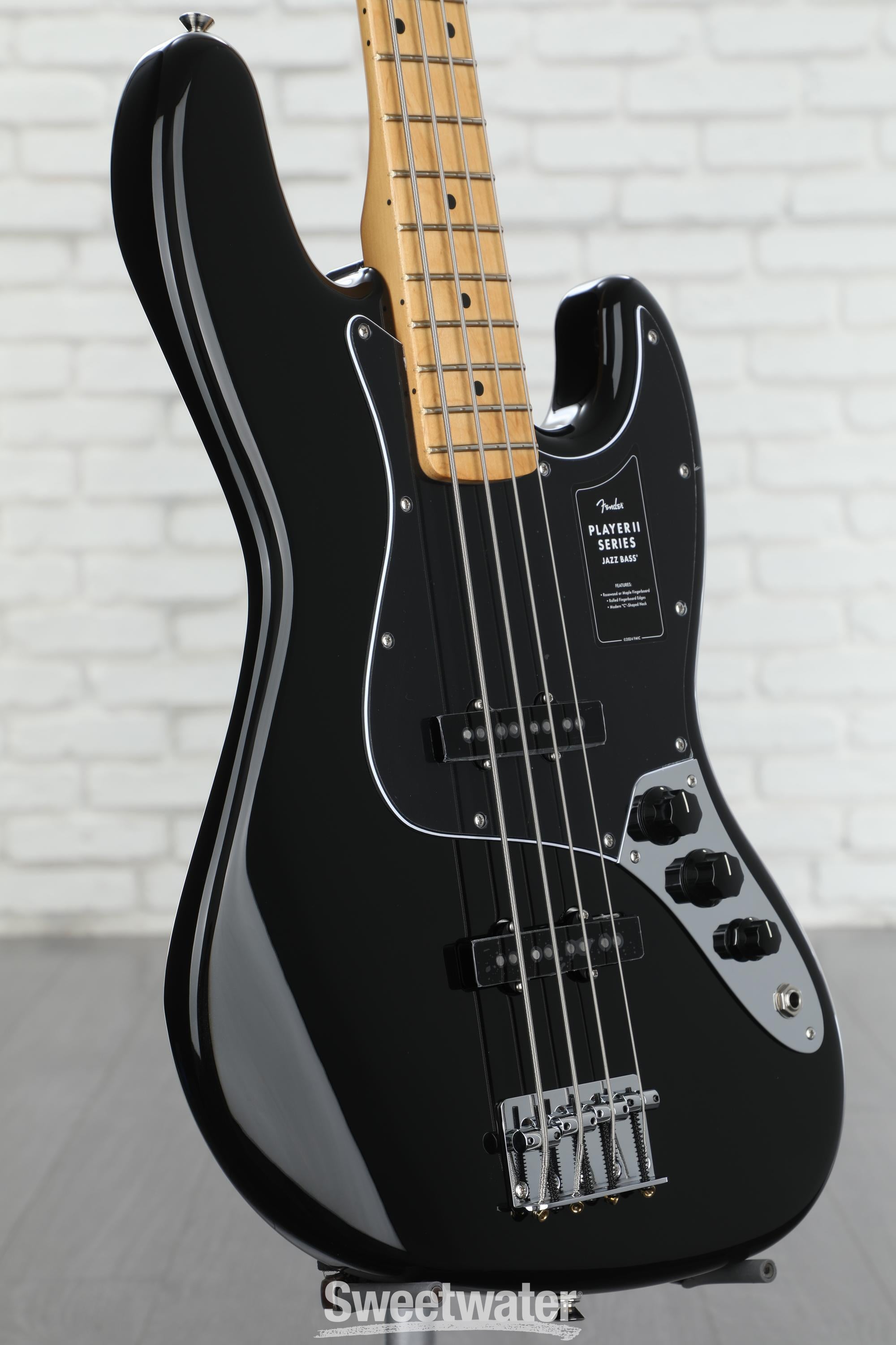 Fender Player II Jazz Bass - Black with Maple Fingerboard | Sweetwater 