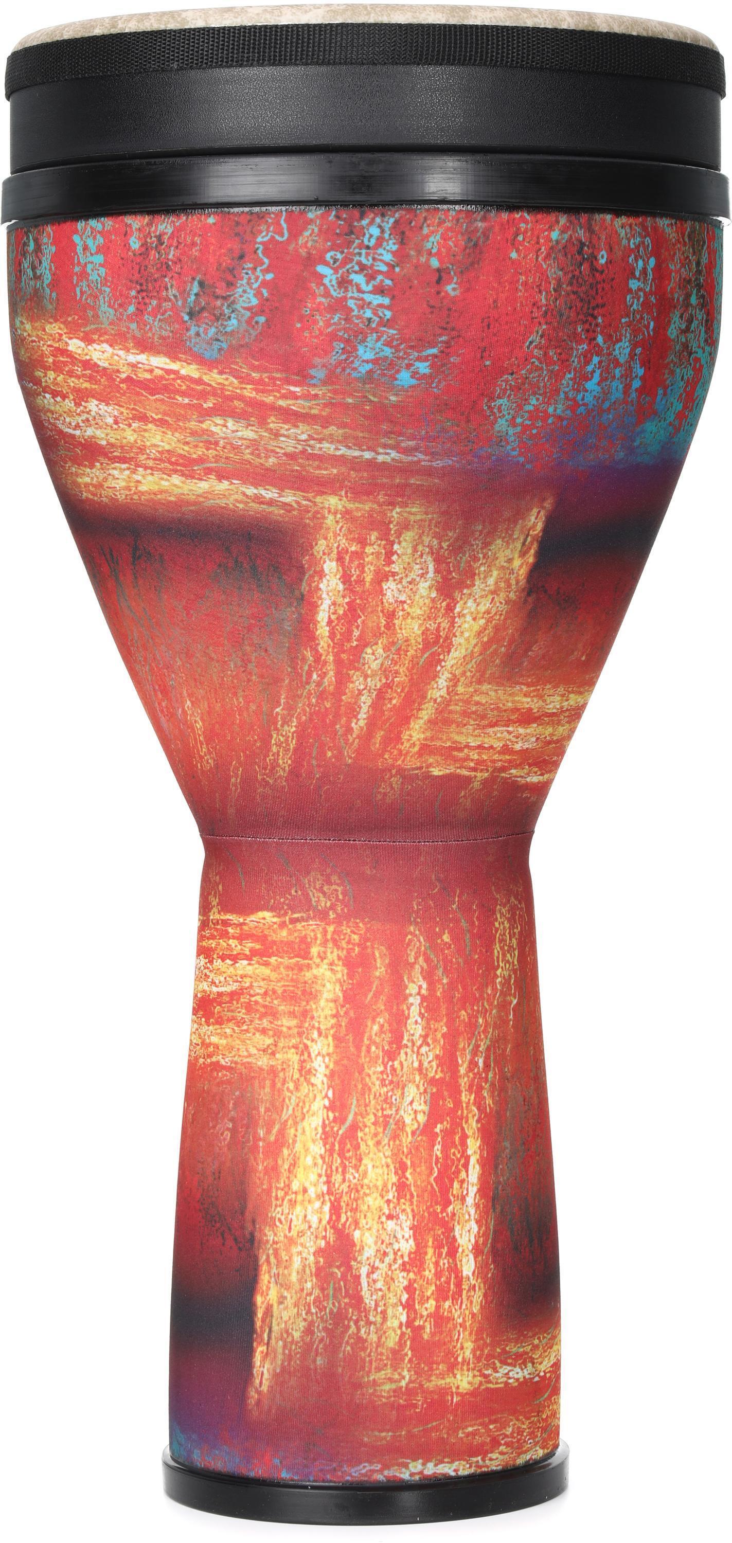 Remo Designer Series Apex Djembe - 12 inches, Orange Kinte