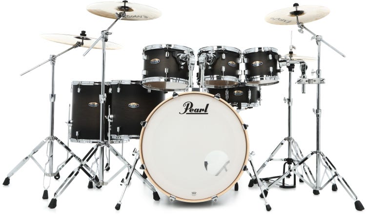 Pearl Decade Maple DMP927SP/C 7-piece Shell Pack with Snare Drum - Satin Black Burst