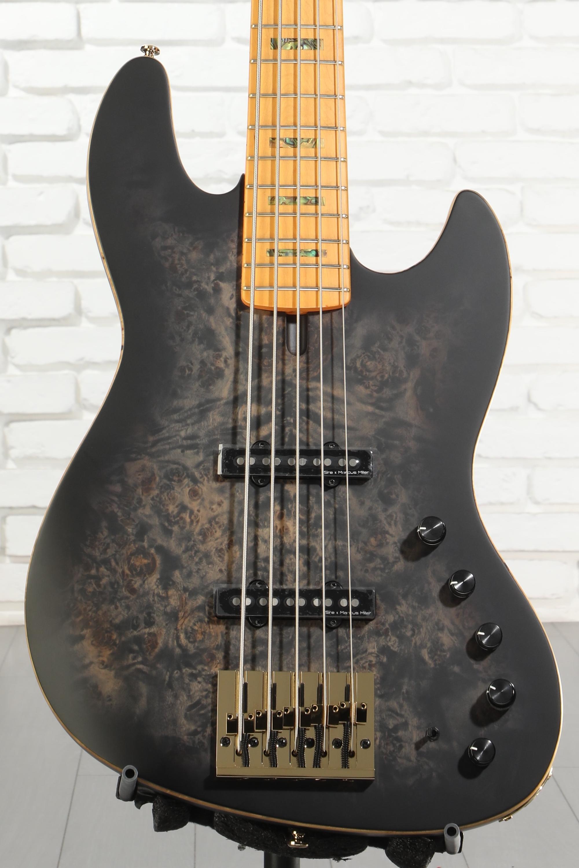 ベース Sire Marcus Miller V10-2 Sire Marcus Miller V10 5-string Bass Guitar - Trans Black Satin