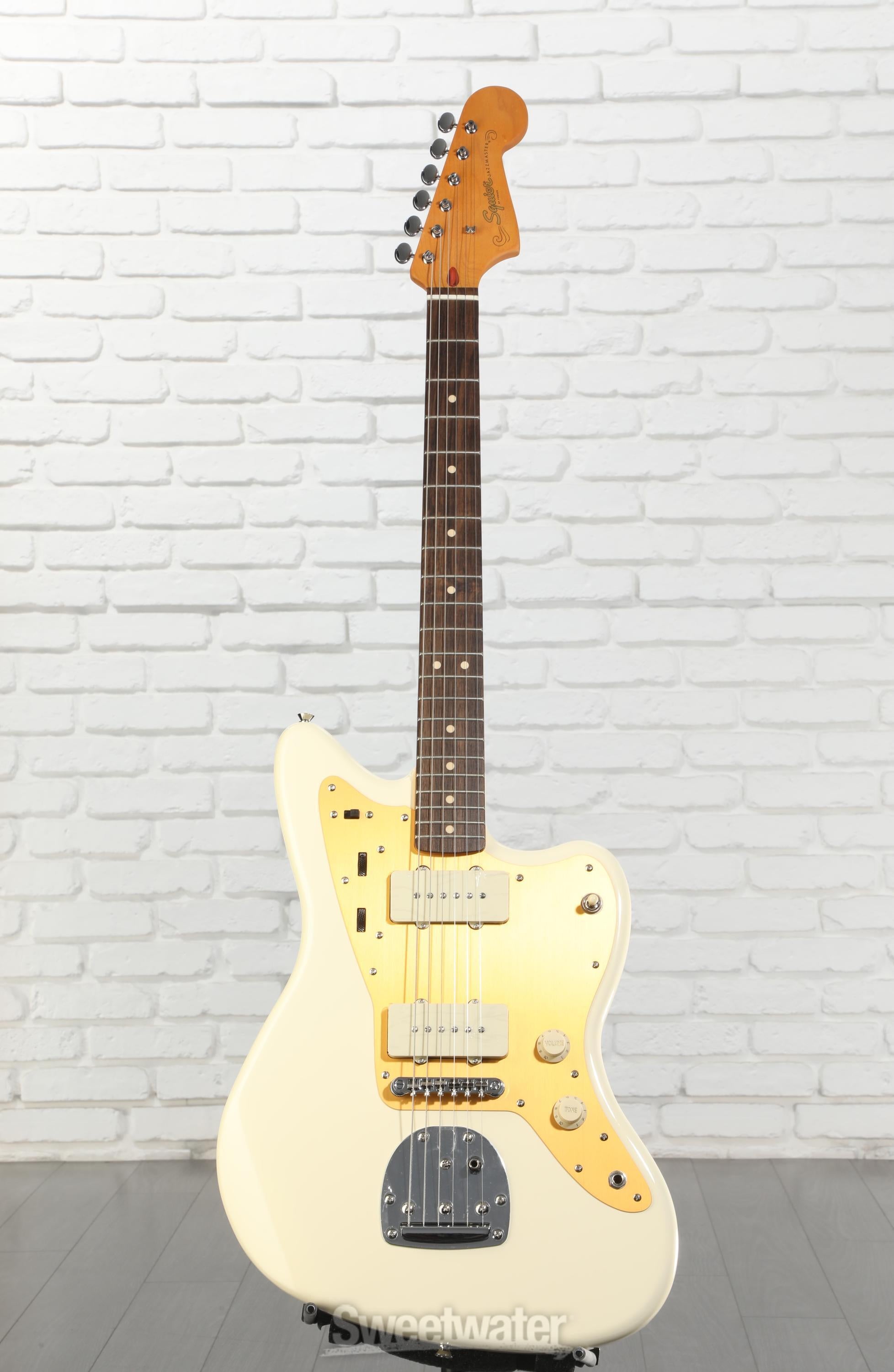 Squier J Mascis Signature Jazzmaster - Vintage White with Indian