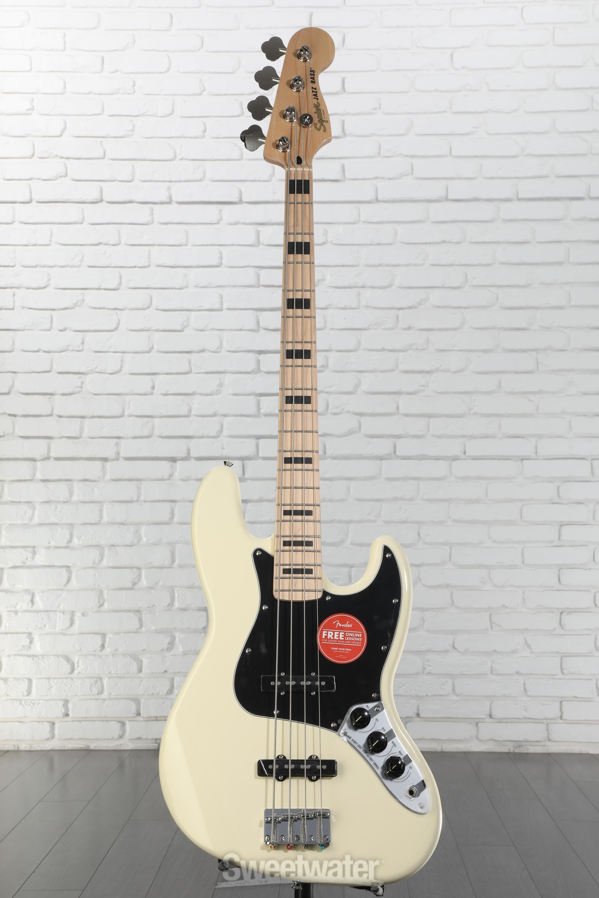 Squier Affinity Series Active Jazz Bass - Olympic White | Sweetwater