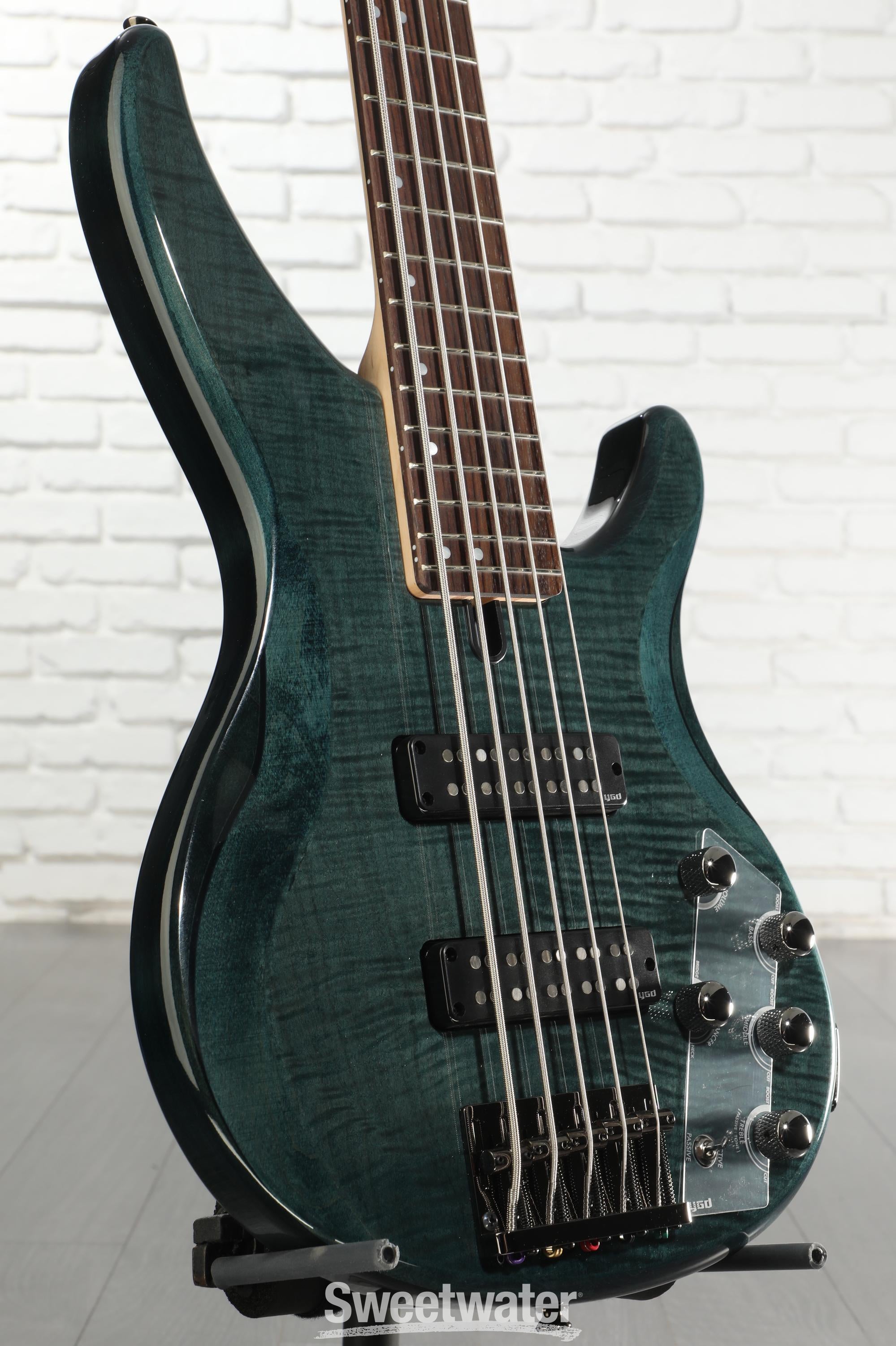 Yamaha TRBX605FM 5-string Bass Guitar - Indigo Blue | Sweetwater