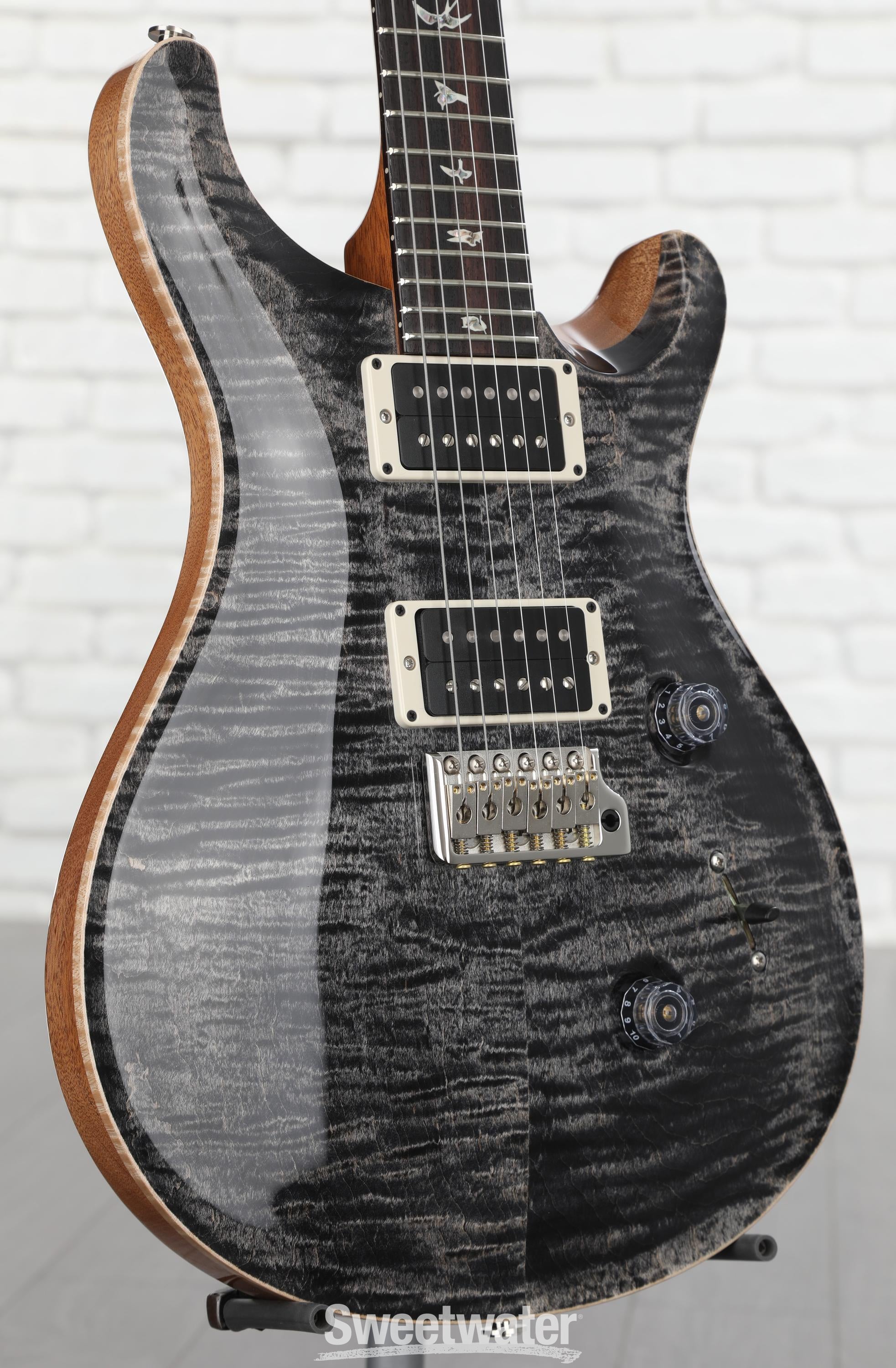 PRS Custom 24 Electric Guitar with Pattern Thin Neck - Charcoal | Sweetwater