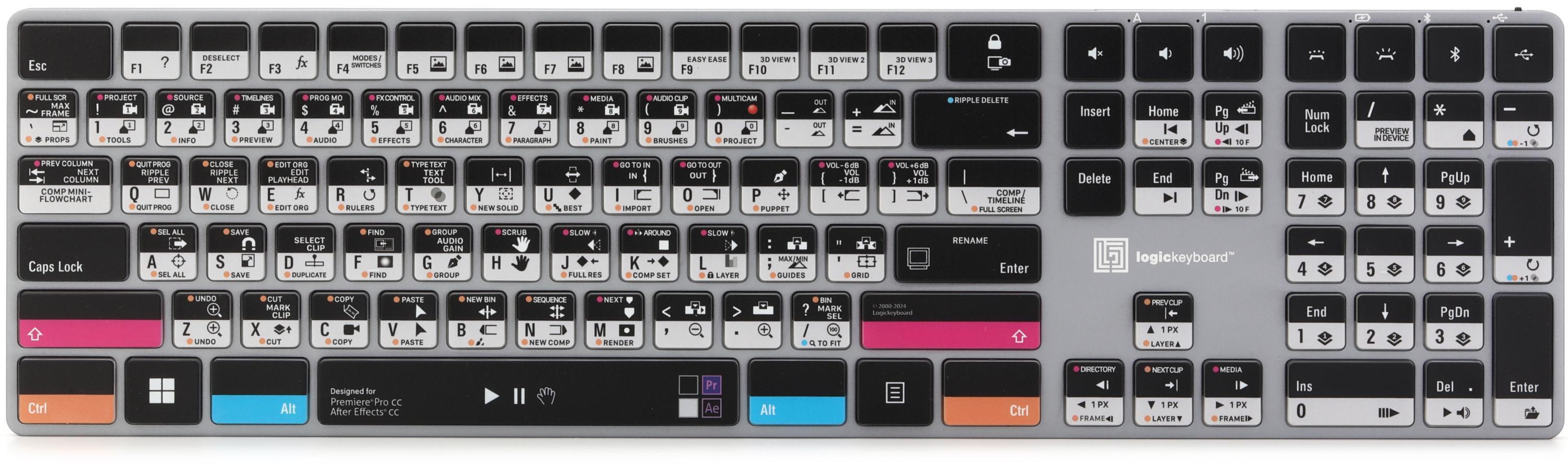 Photo of LogicKeyboard Titan Wireless Backlit Keyboard for Adobe After Effects/Premiere Pro - Windows