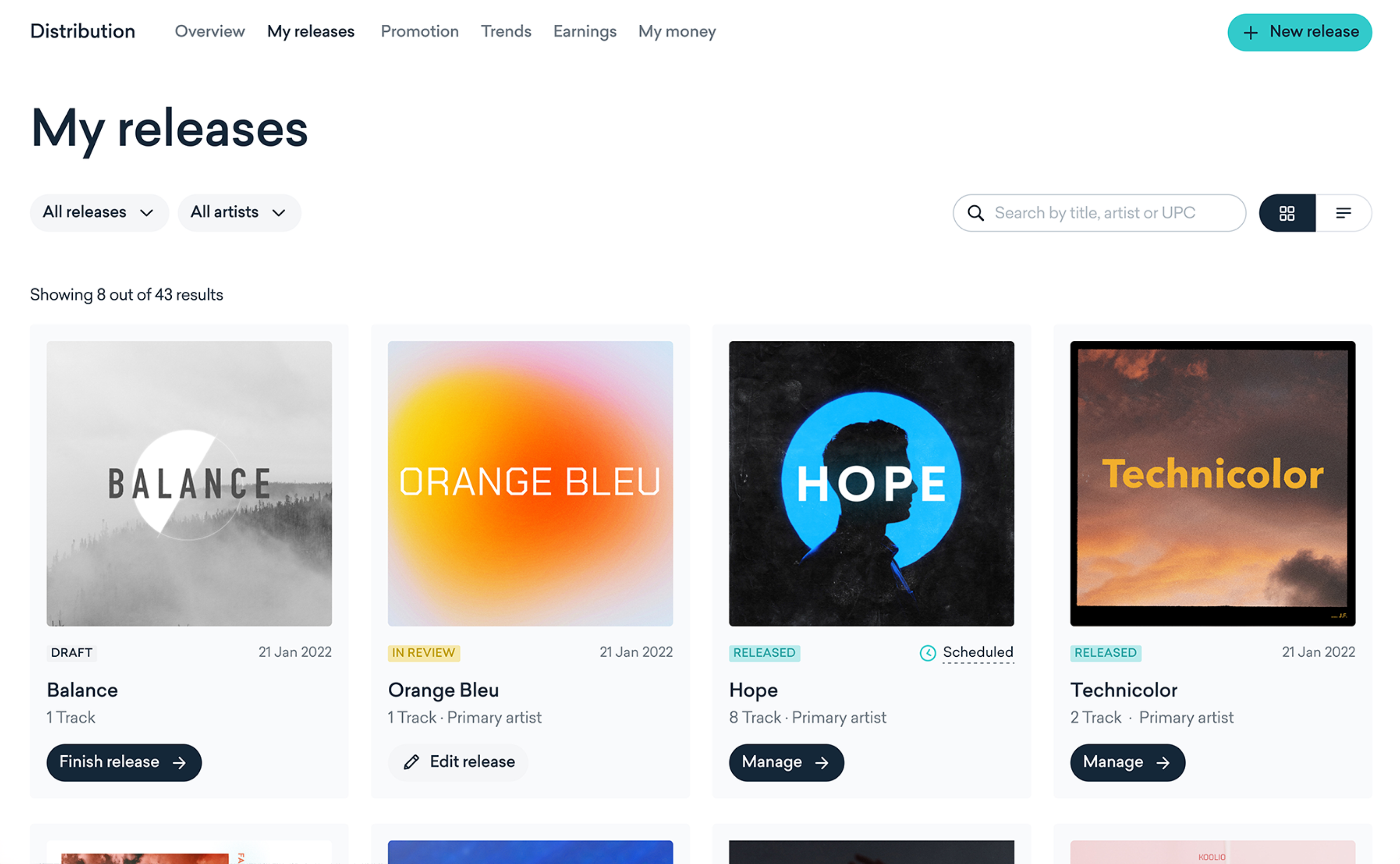 LANDR Distribution Pro 1-year Subscription (Non-renewing) Sweetwater