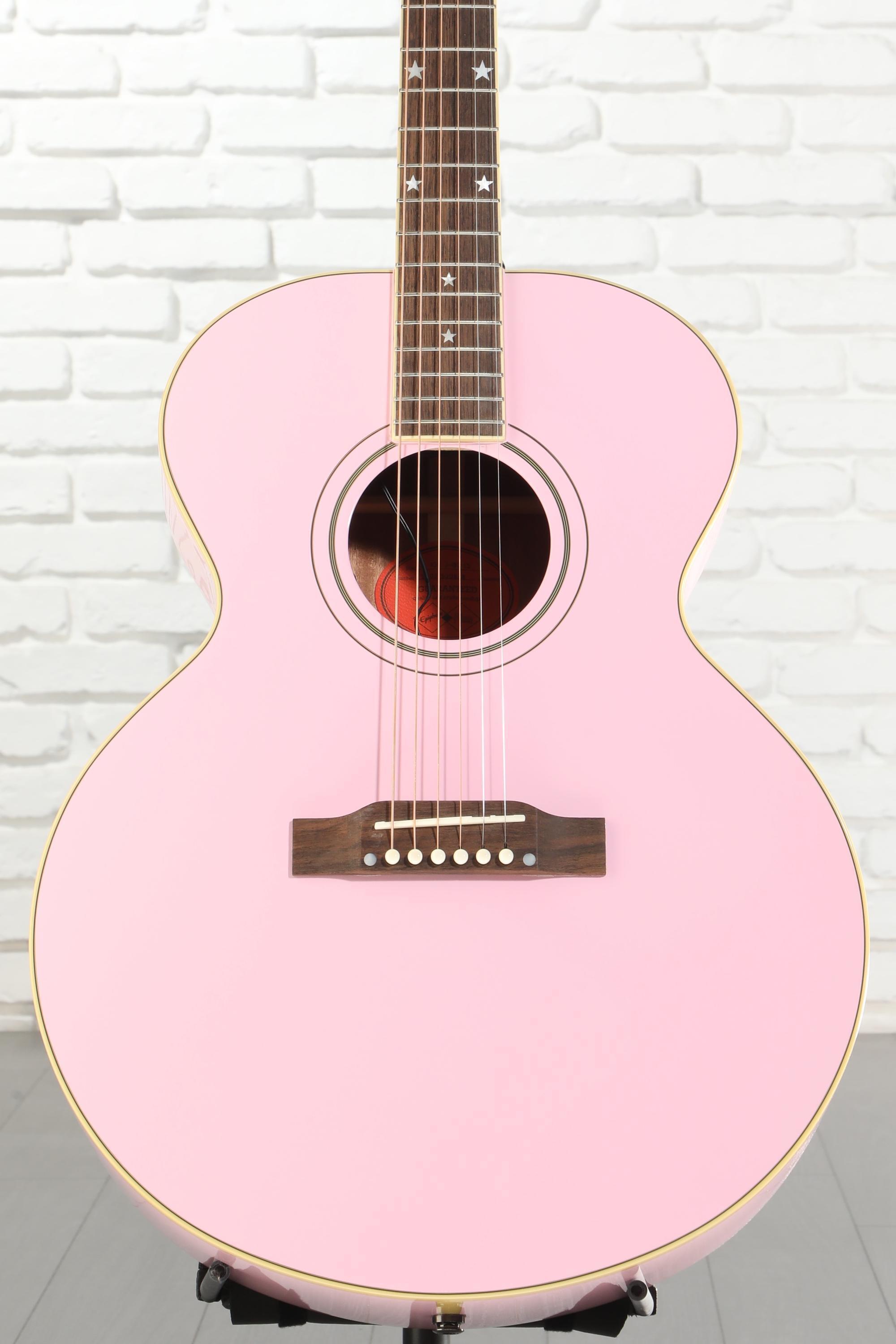 Epiphone J-180 LS Acoustic-electric Guitar - Pink | Sweetwater