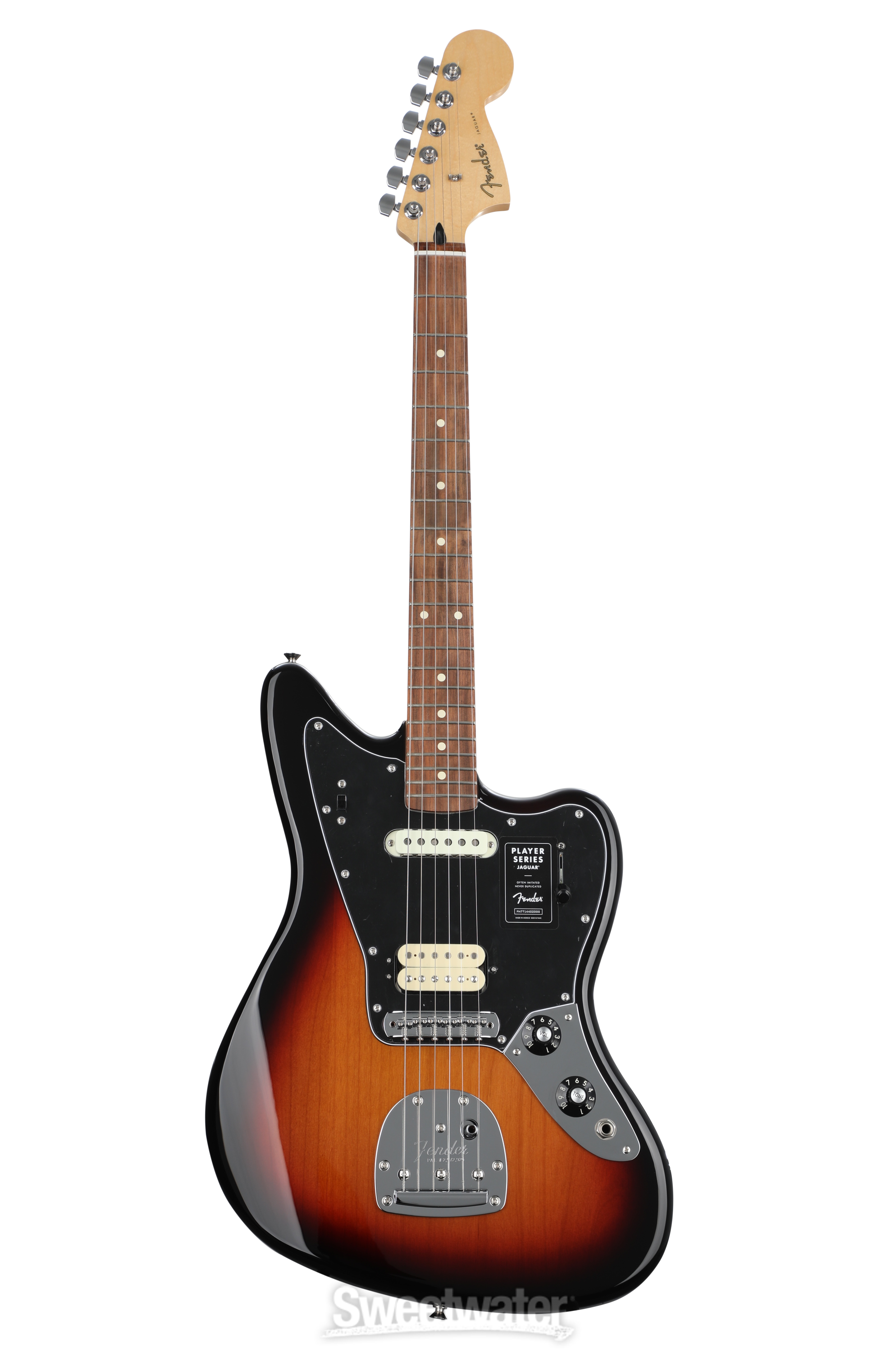 Fender Player Jaguar - 3-Tone Sunburst with Pau Ferro Fingerboard