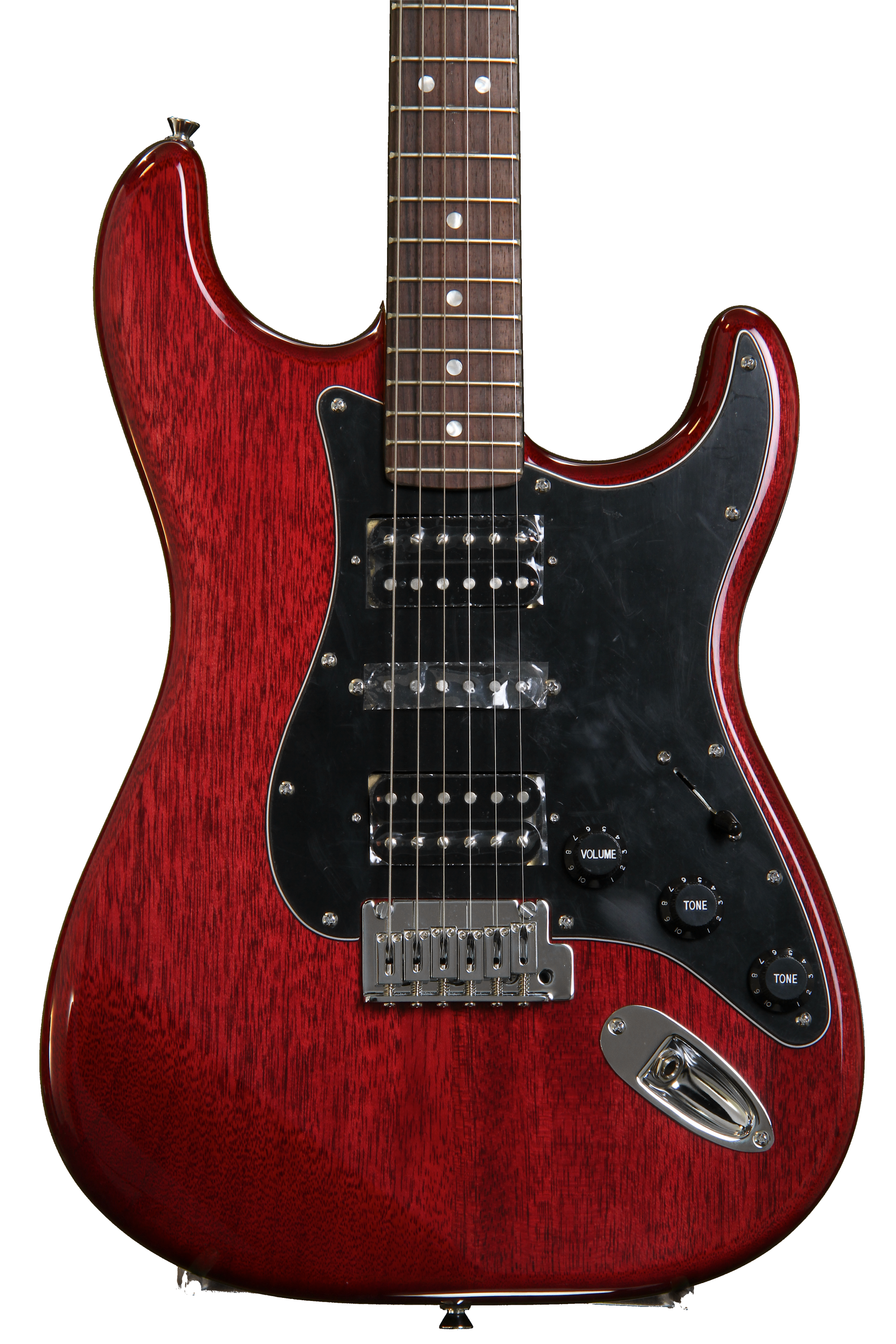 Fender Modern Player Stratocaster HSH - Crimson Red Transparent