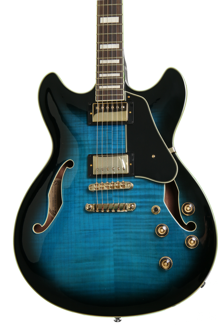 Ibanez Artcore Expressionist AS93 - Blue Sunburst | Sweetwater