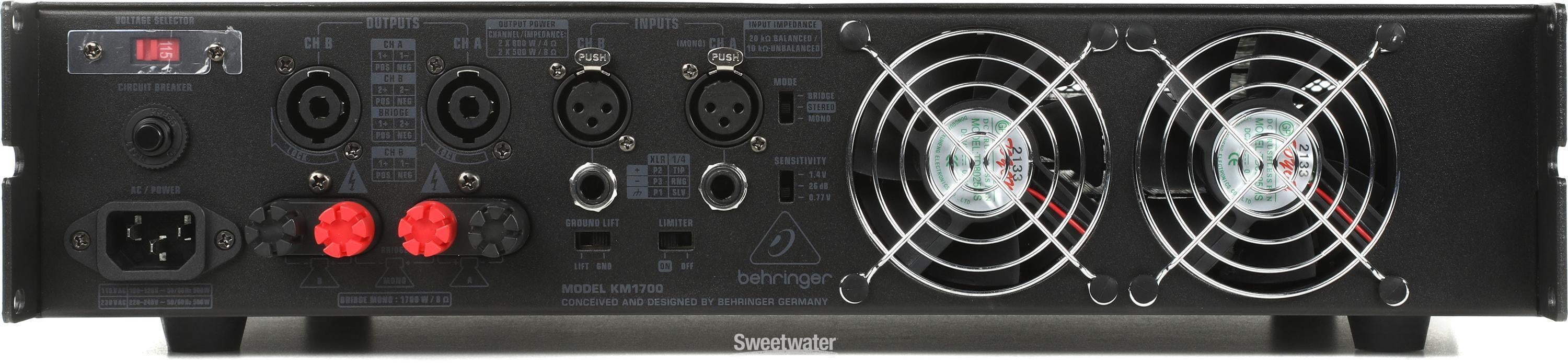 Behringer KM1700 1700W 2-channel Power Amplifier