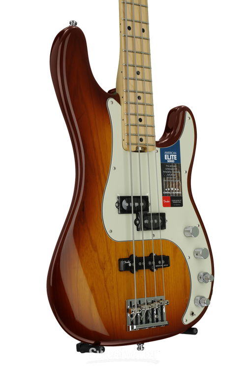 Fender American Elite Precision Bass - Tobacco Sunburst with Maple  Fingerboard