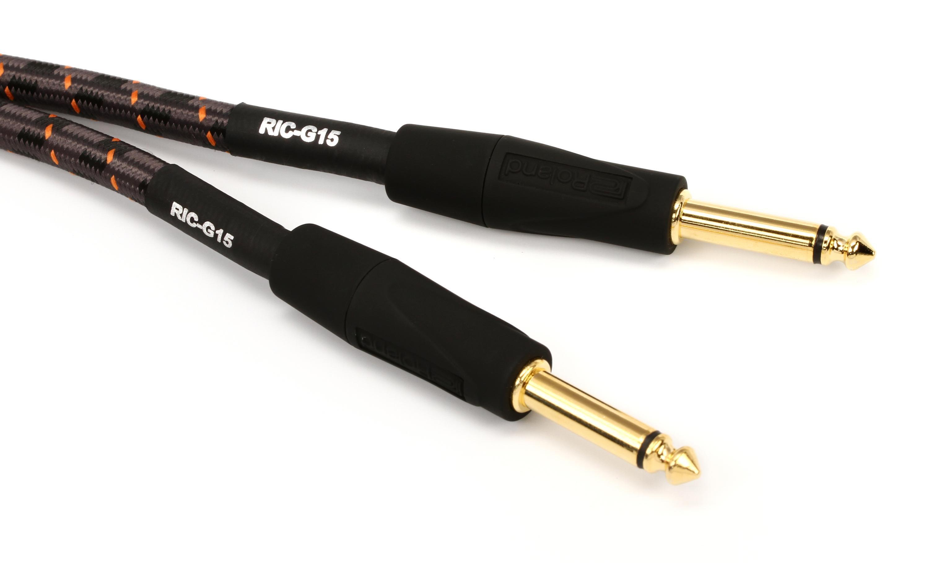 Roland RIC-G15 Gold Series Straight to Straight Instrument Cable