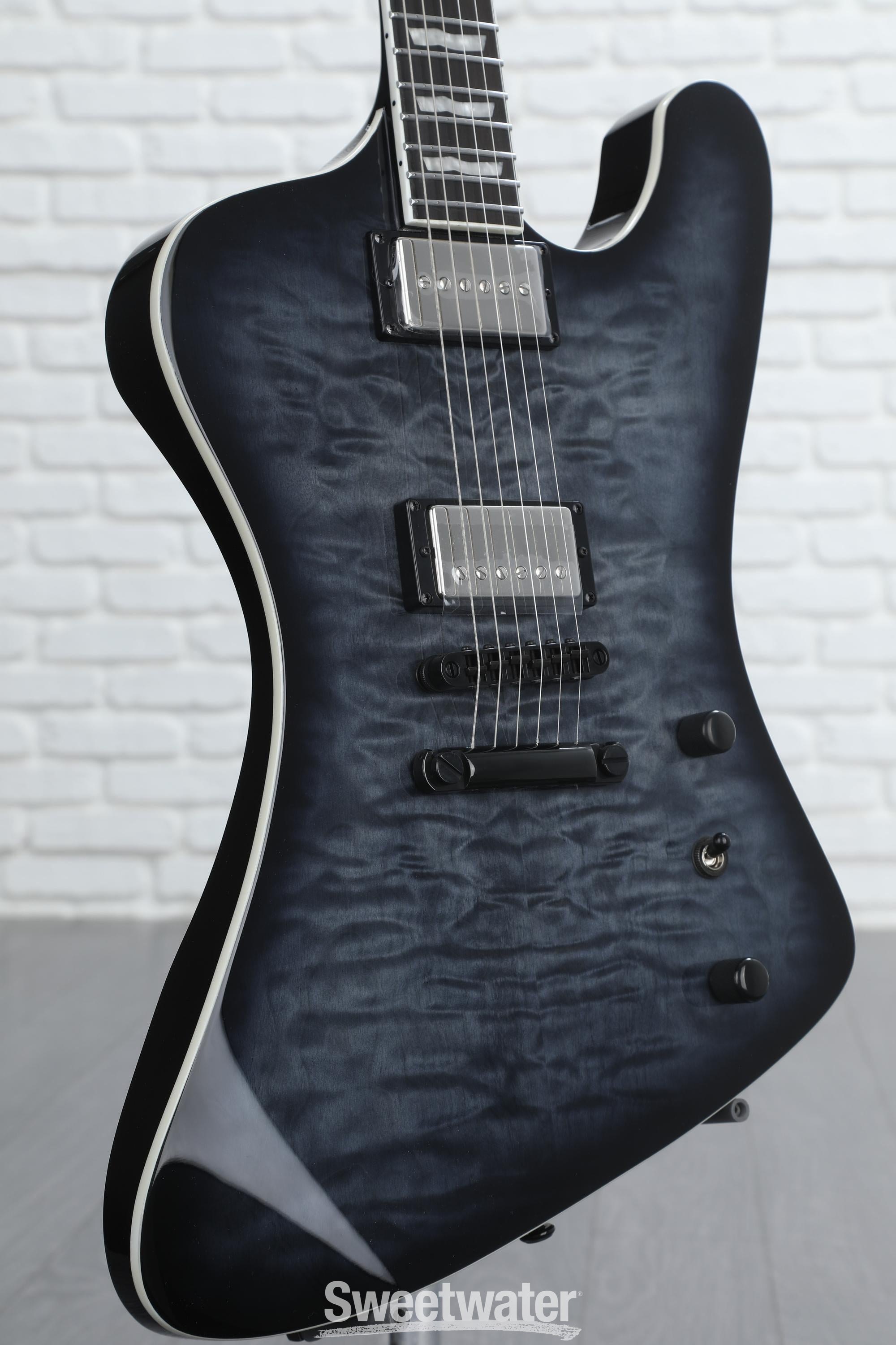 ESP LTD Phoenix-1000 QM Electric Guitar - See-thru Black