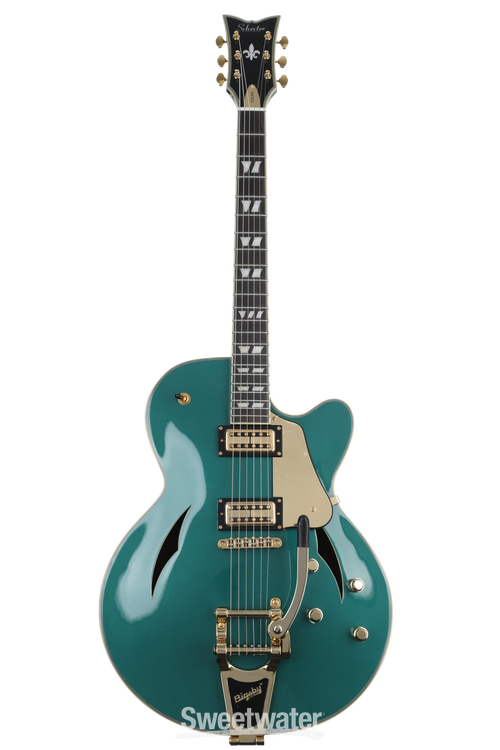 Schecter Coupe Hollowbody Guitar - Dark Emerald Green