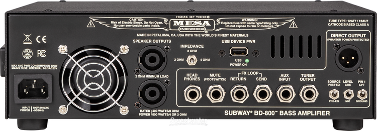Mesa/Boogie Bass 800D 800-watt Bass Amplifier Head