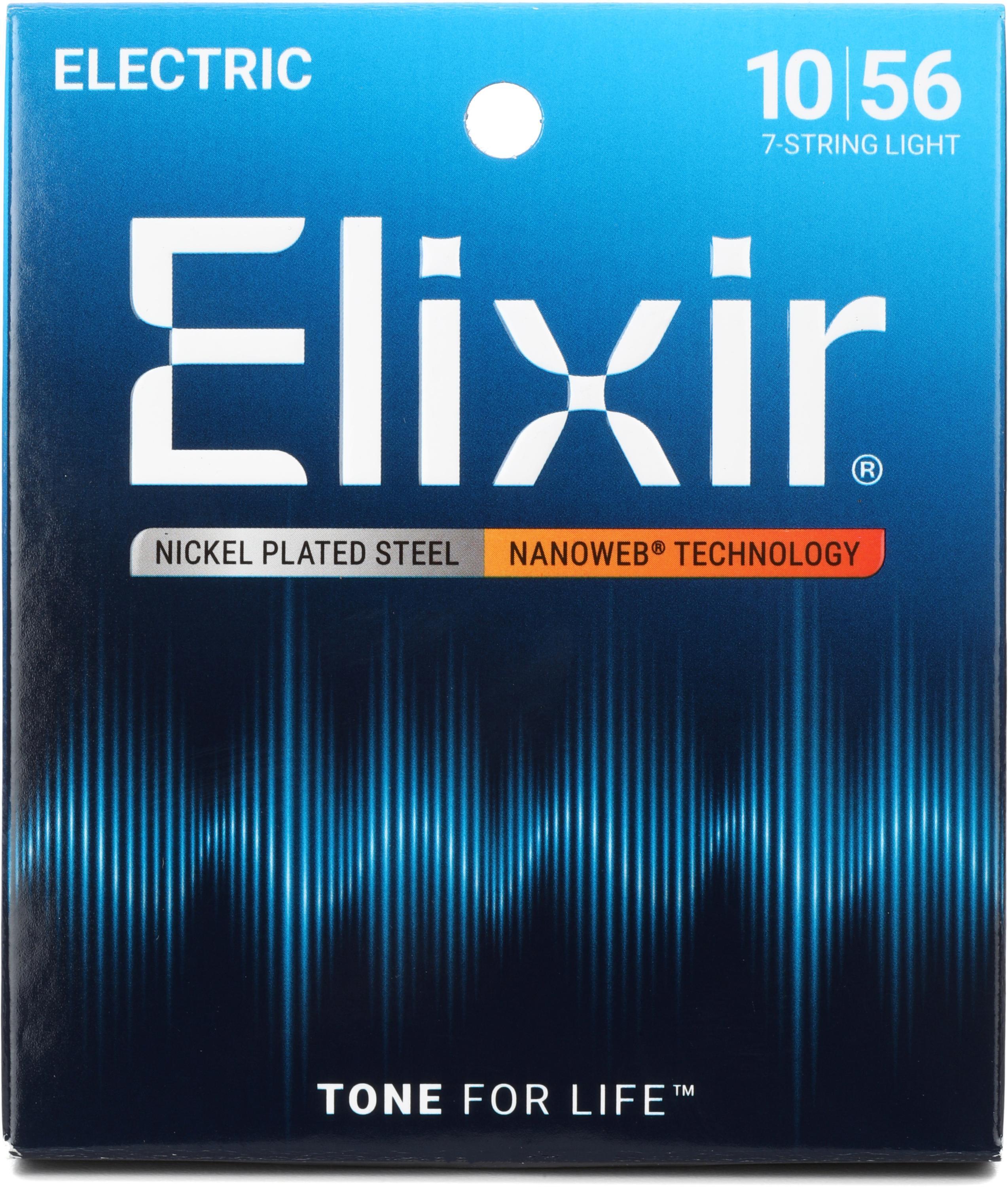 Photo of Elixir Strings 12057 Nanoweb Electric Guitar Strings - .010-.056 Light 7-string