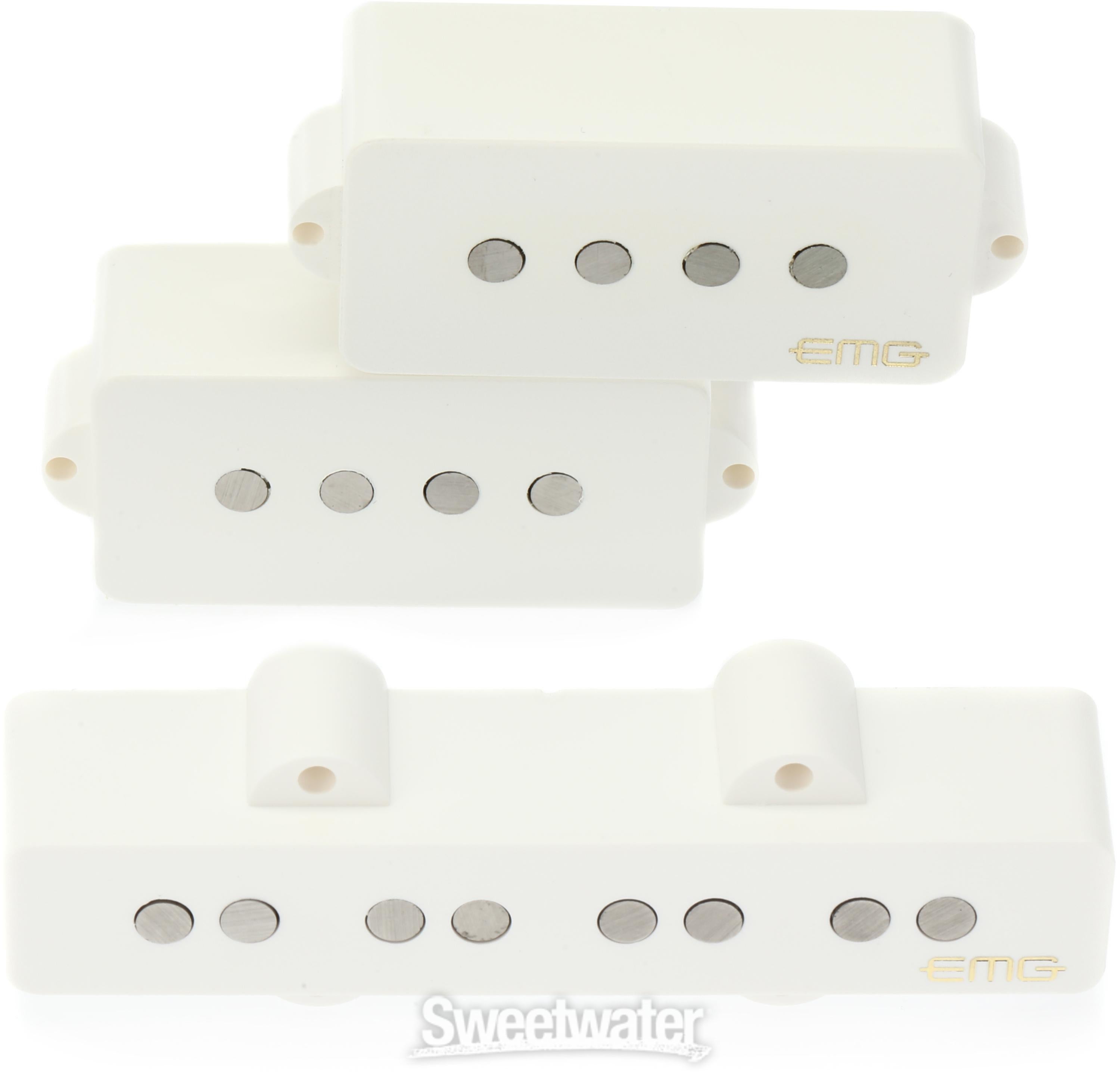 EMG GZR-PJHZ Geezer Butler Signature P/J Bass Pickup Set - White