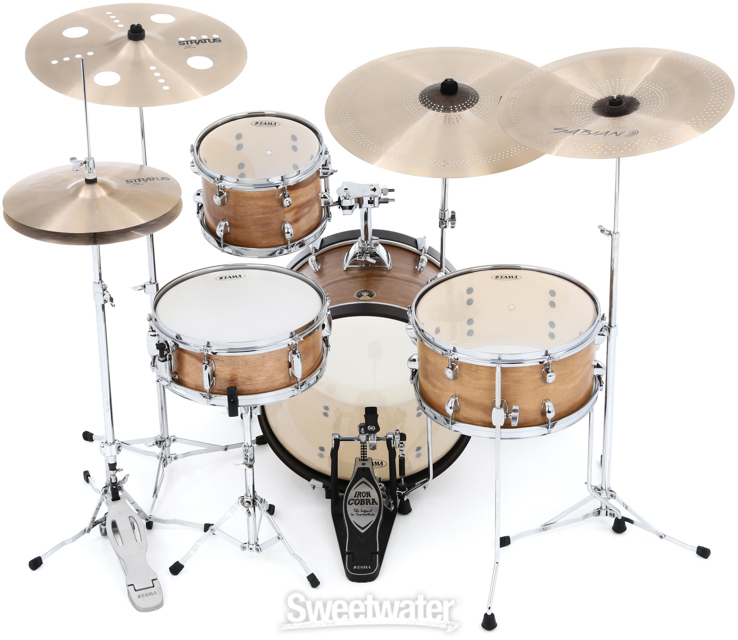 Tama Club-JAM LJL48S 4-piece Shell Pack with Snare Drum - Satin Blonde |  Sweetwater